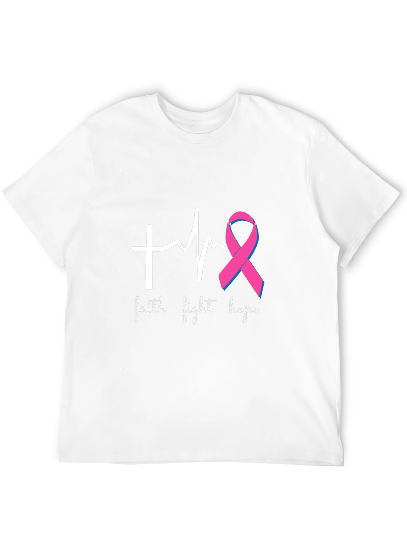 Faith Fight Hope T-Shirt - Breast Cancer Awareness Tee