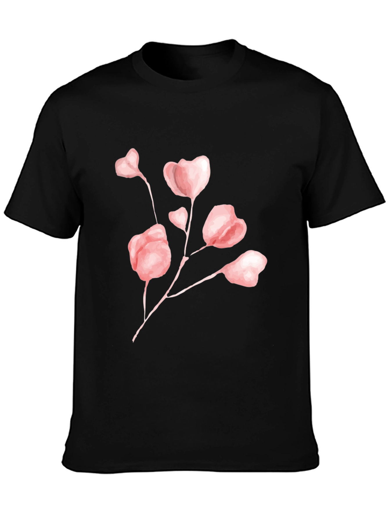 Floral Graphic Print Crew Neck T-Shirt