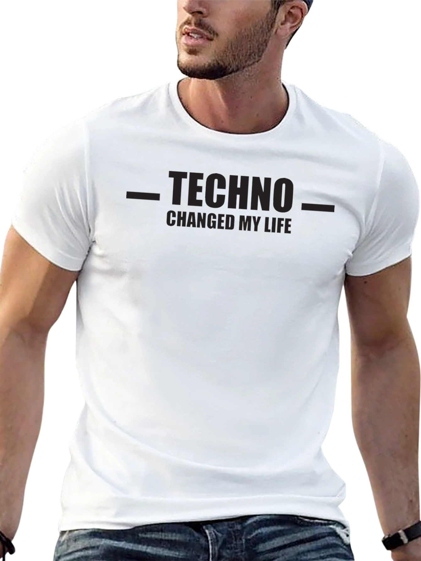 Techno Changed My Life T-Shirt - Black Graphic Tee