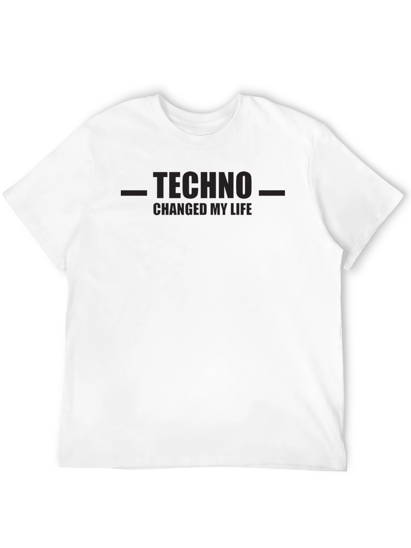 Techno Changed My Life T-Shirt - Black Graphic Tee