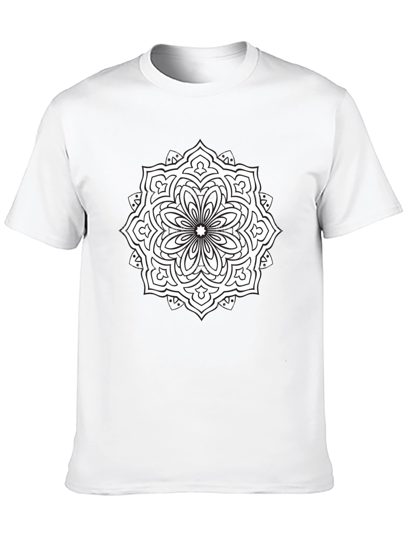 Mandala Graphic Tee - Black Cotton T-Shirt
