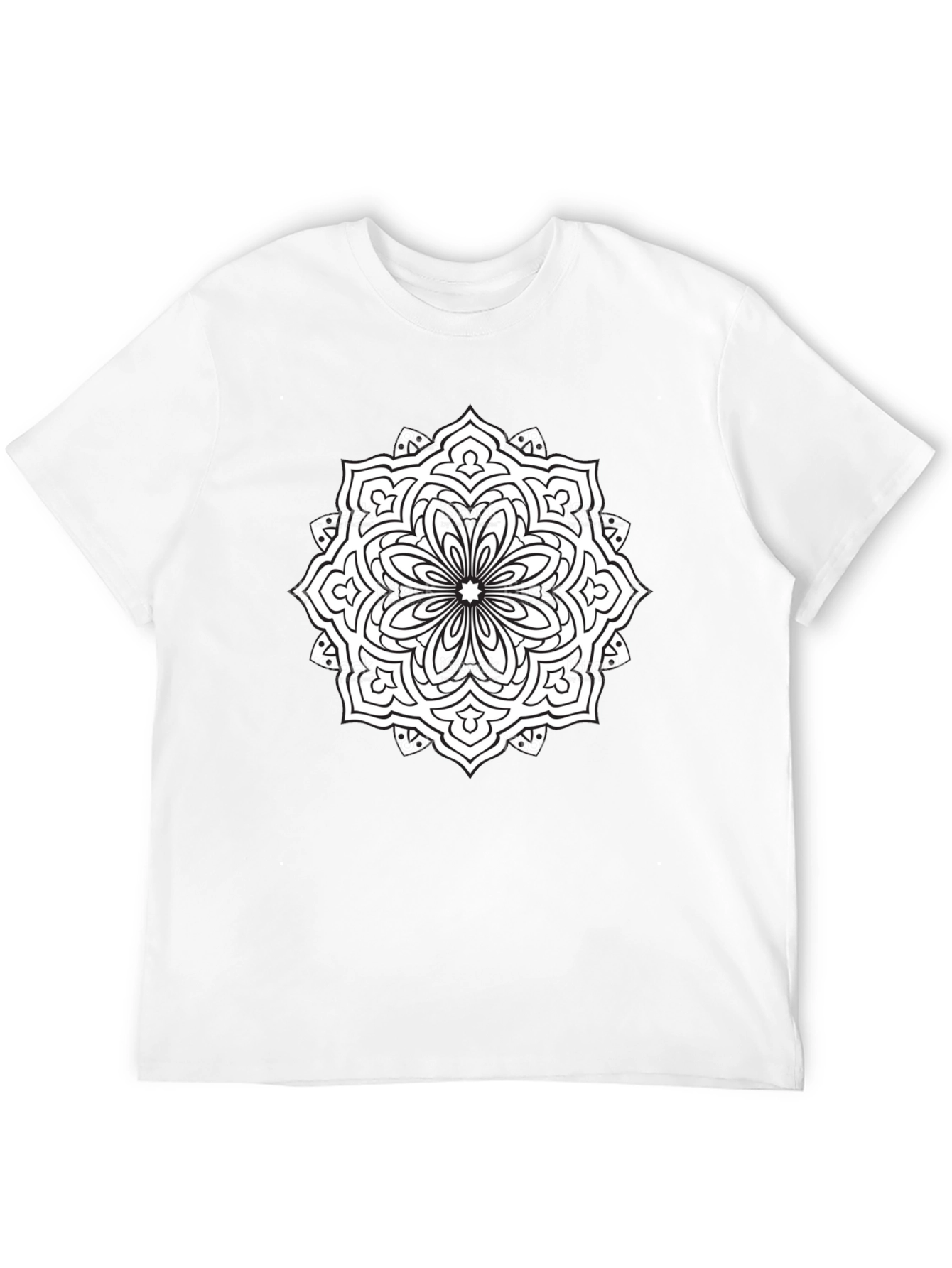 Mandala Graphic Tee - Black Cotton T-Shirt