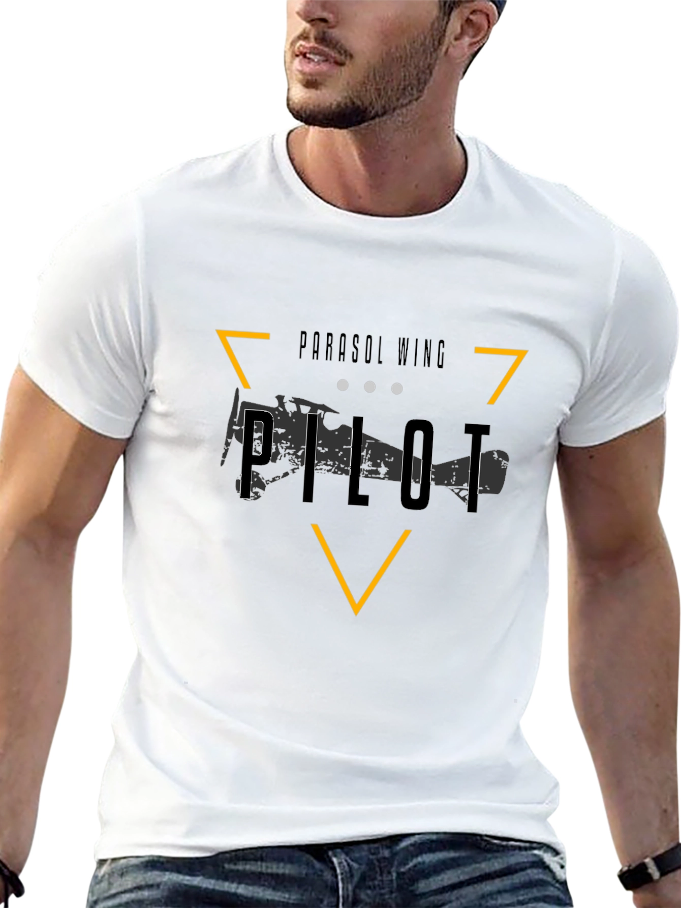 Parasol Wing Pilot T-Shirt - Aviation Inspired Design