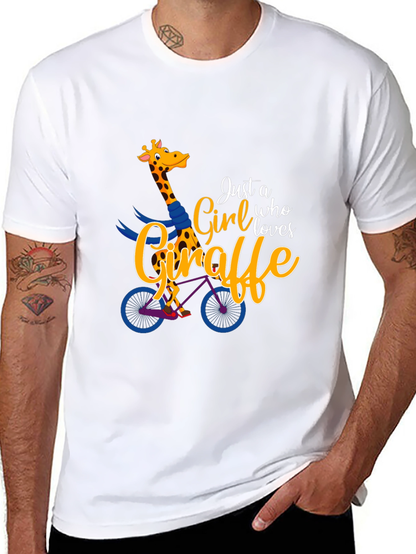 Giraffe Lover Graphic Tee - Black T-Shirt