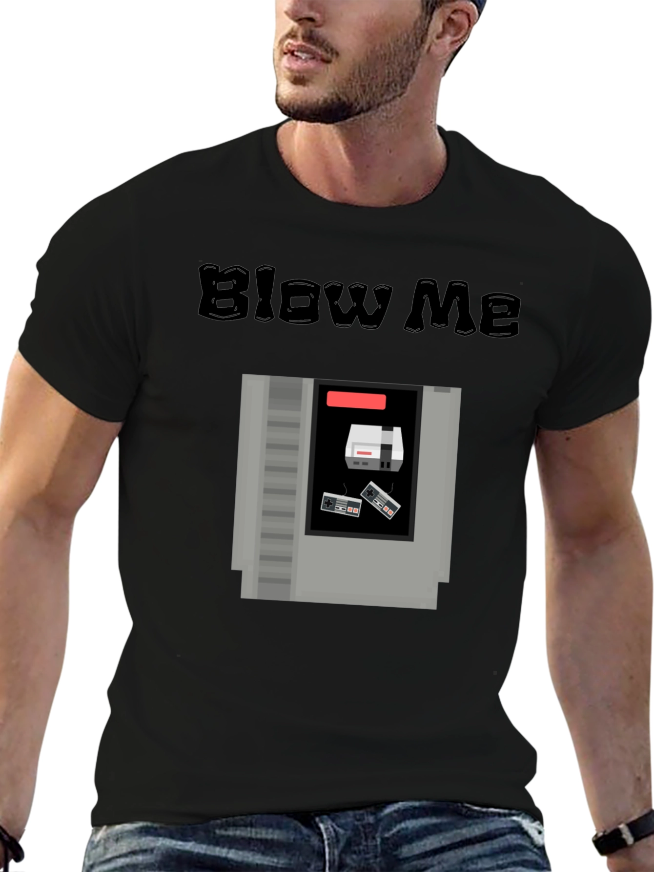 Retro Gaming T-Shirt - Blow Me NES Cartridge Tee