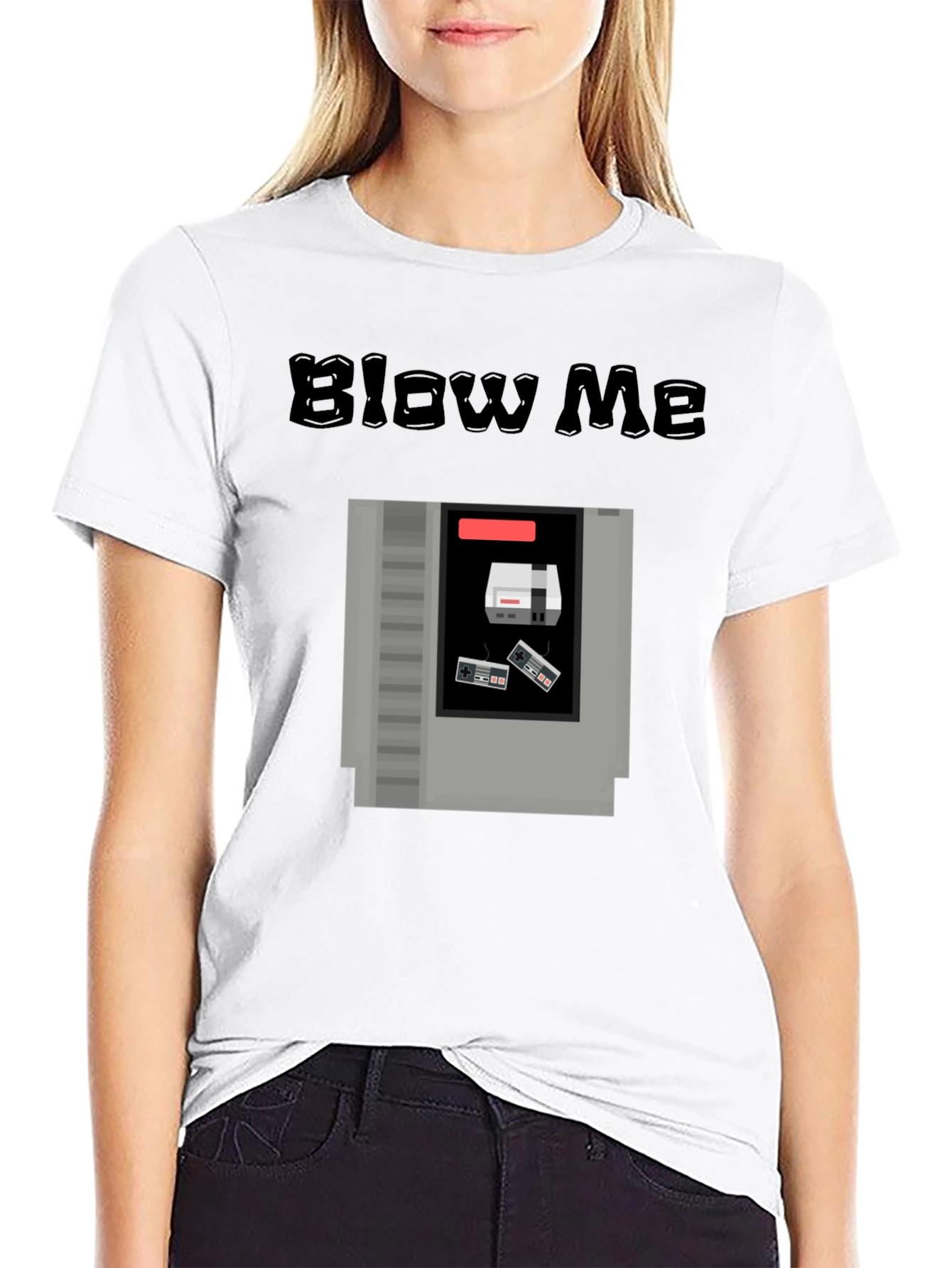 Retro Gaming T-Shirt - Blow Me NES Cartridge Tee