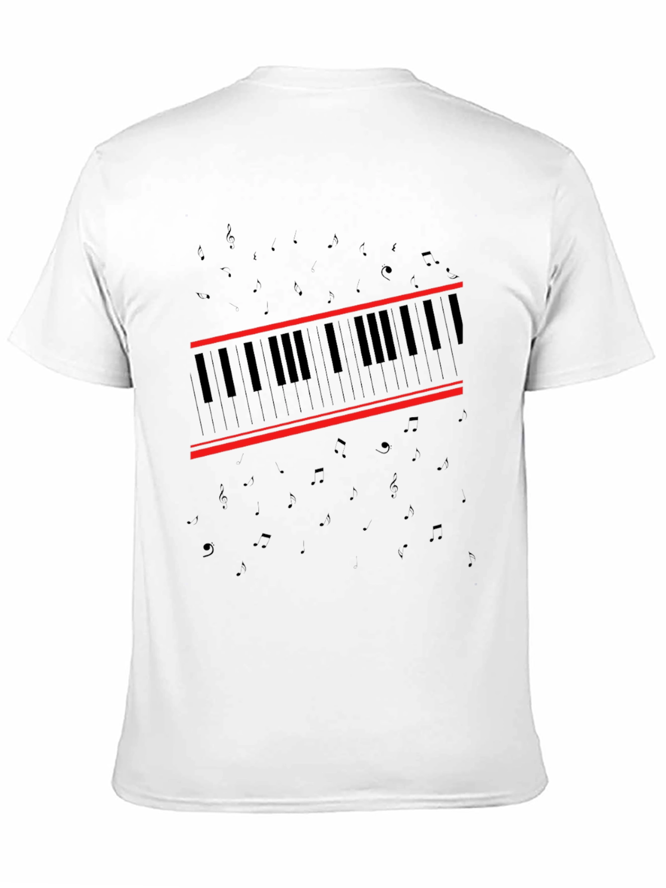 Piano Keys Graphic Black T-Shirt