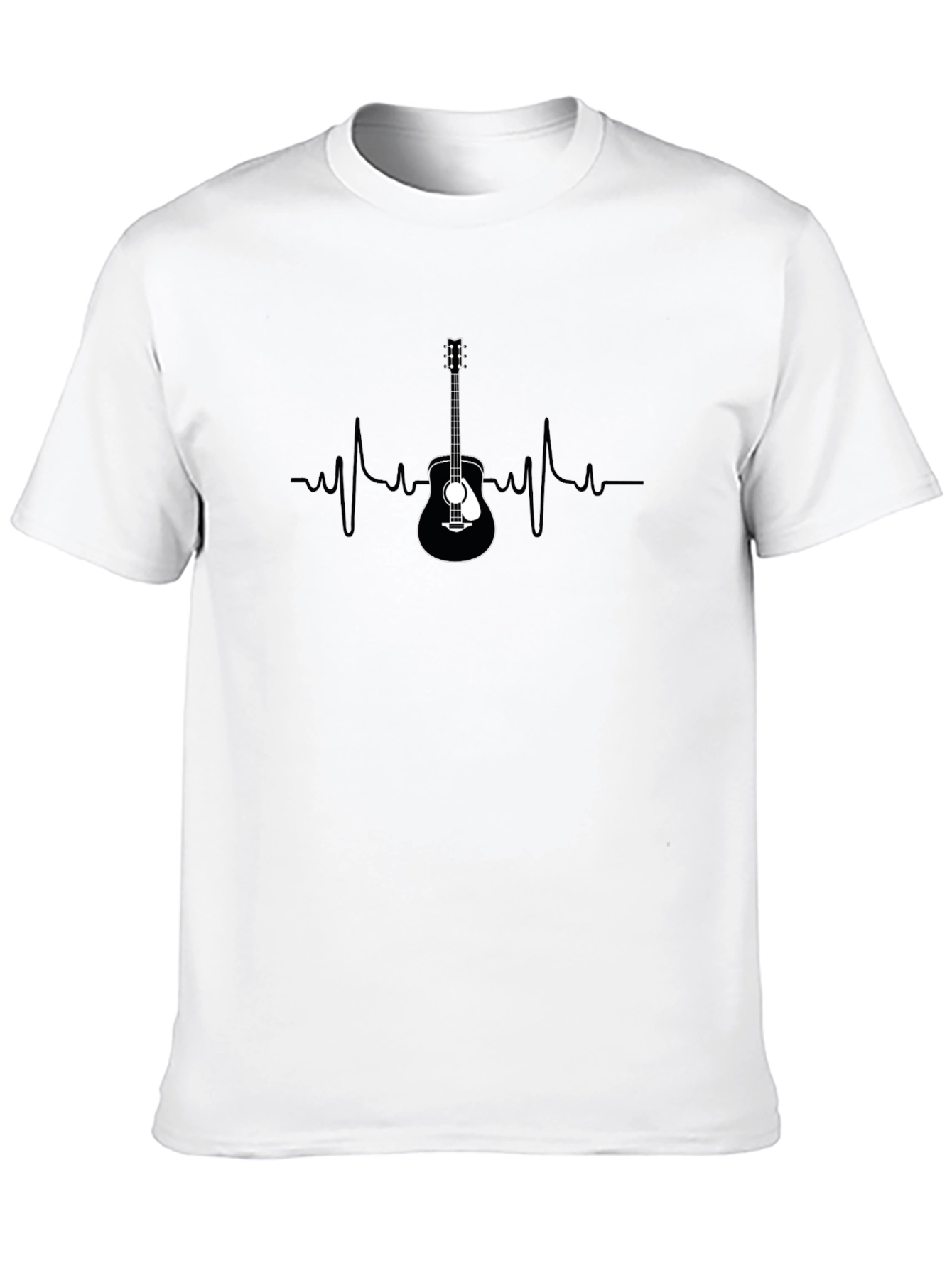 Guitar Heartbeat Graphic Tee - Music Lovers T-Shirt
