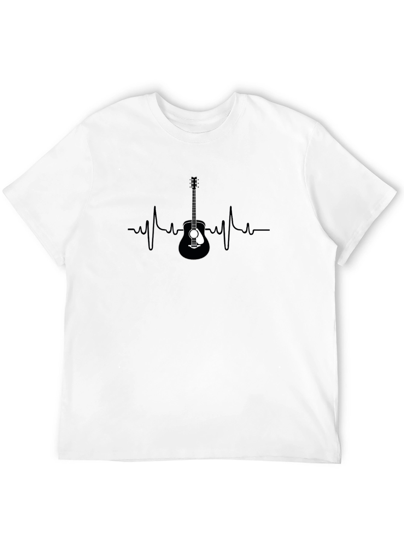 Guitar Heartbeat Graphic Tee - Music Lovers T-Shirt
