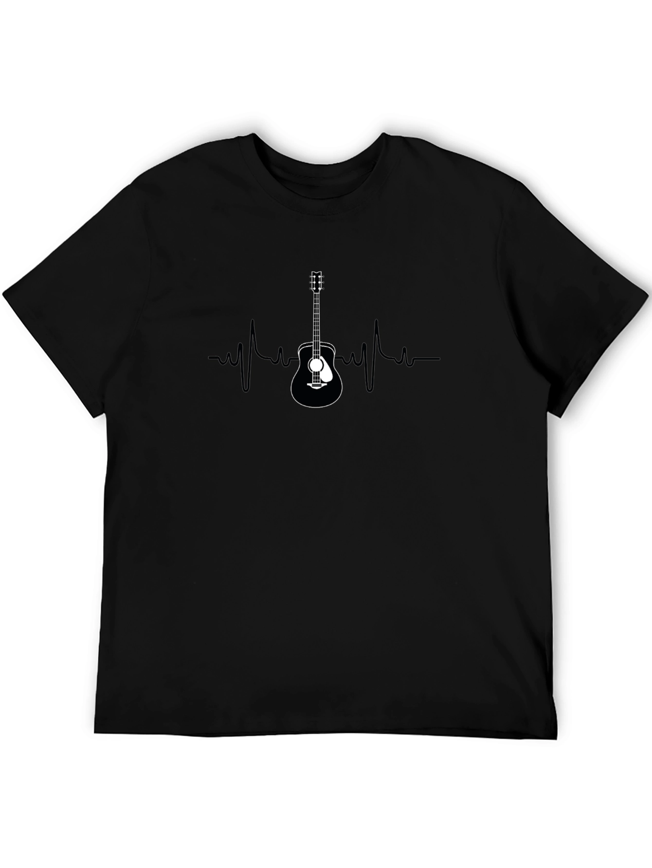 Guitar Heartbeat Graphic Tee - Music Lovers T-Shirt