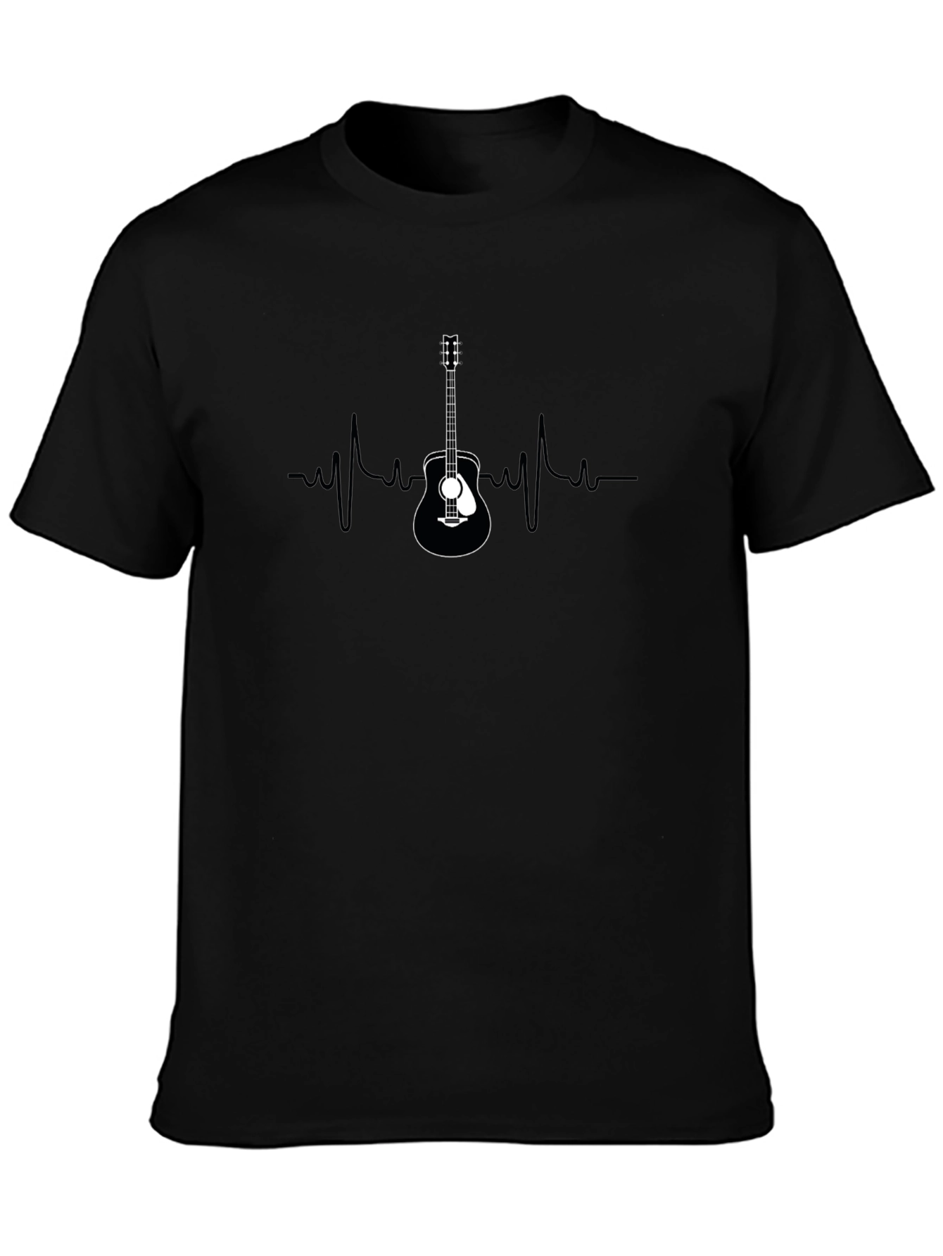 Guitar Heartbeat Graphic Tee - Music Lovers T-Shirt