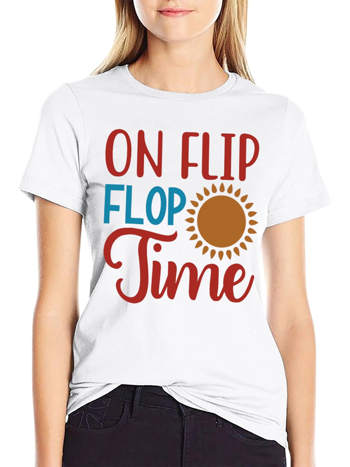 On Flip Flop Time Graphic T-Shirt