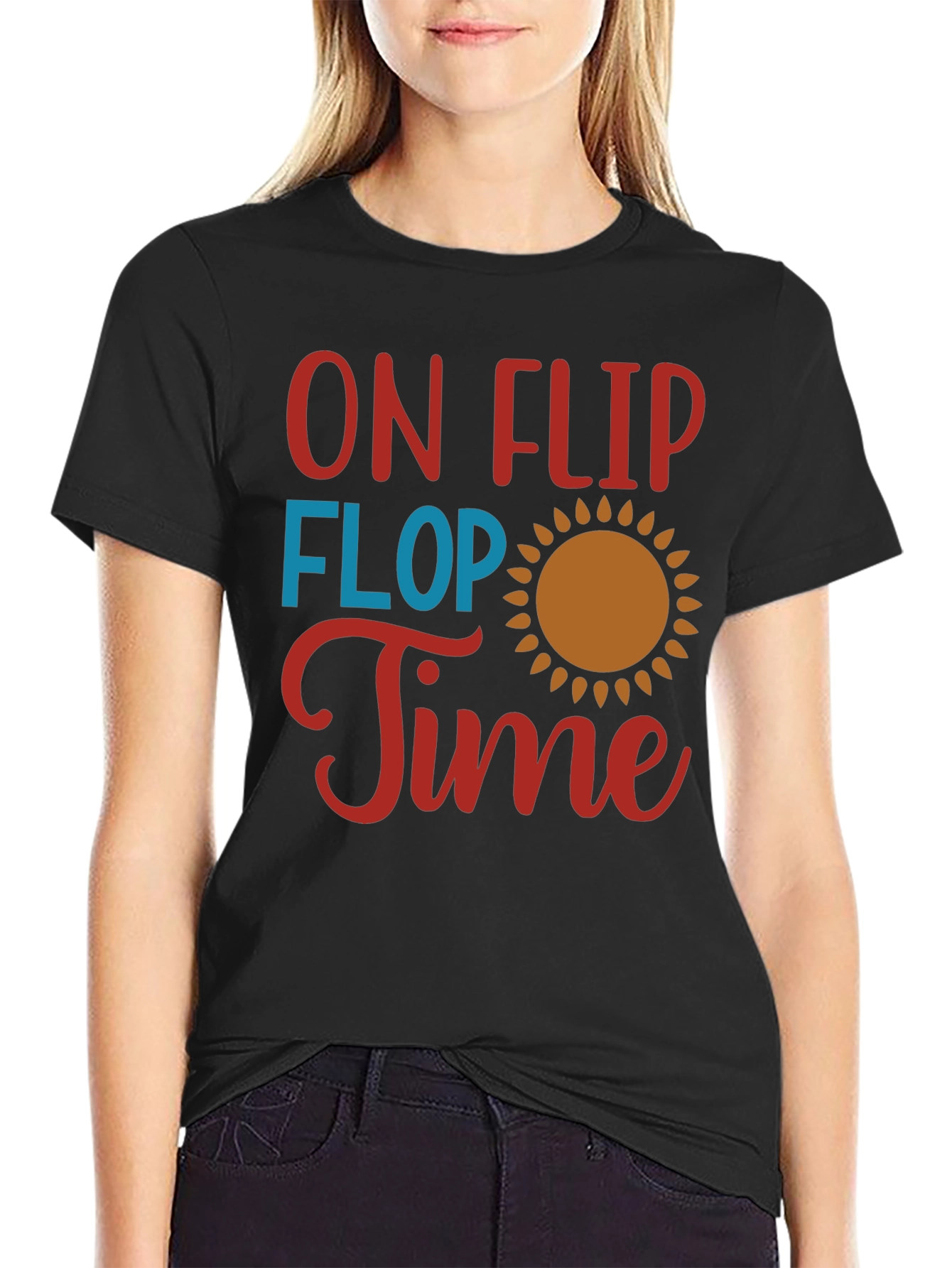 On Flip Flop Time Graphic T-Shirt