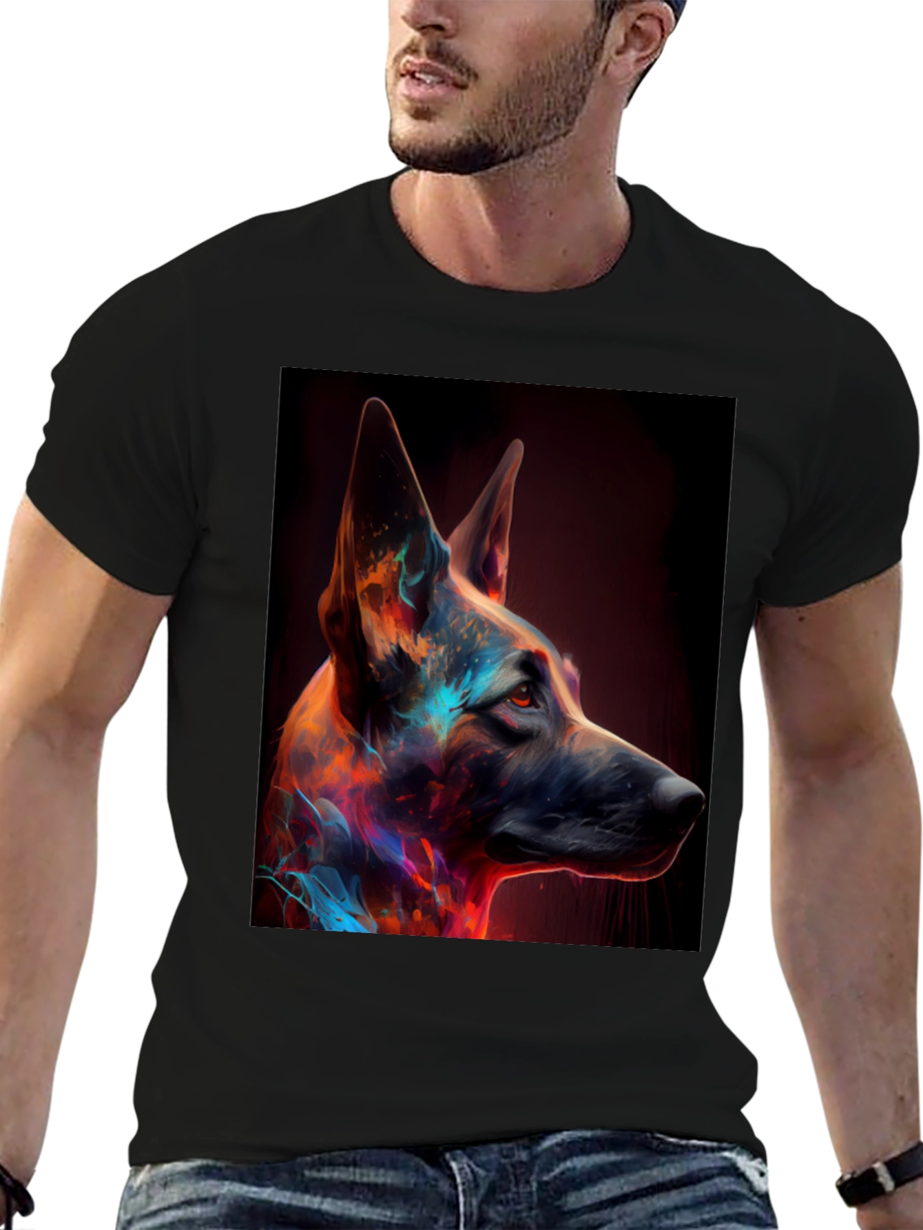 Abstract Dog Portrait Graphic Tee