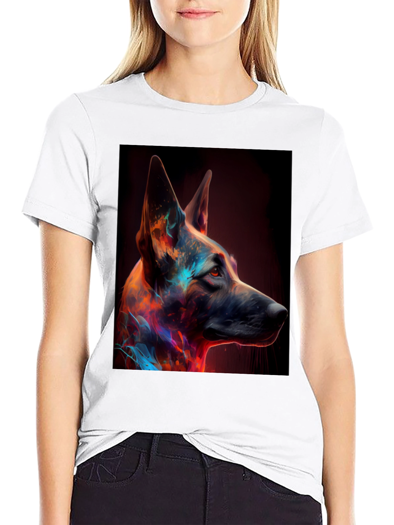 Abstract Dog Portrait Graphic Tee