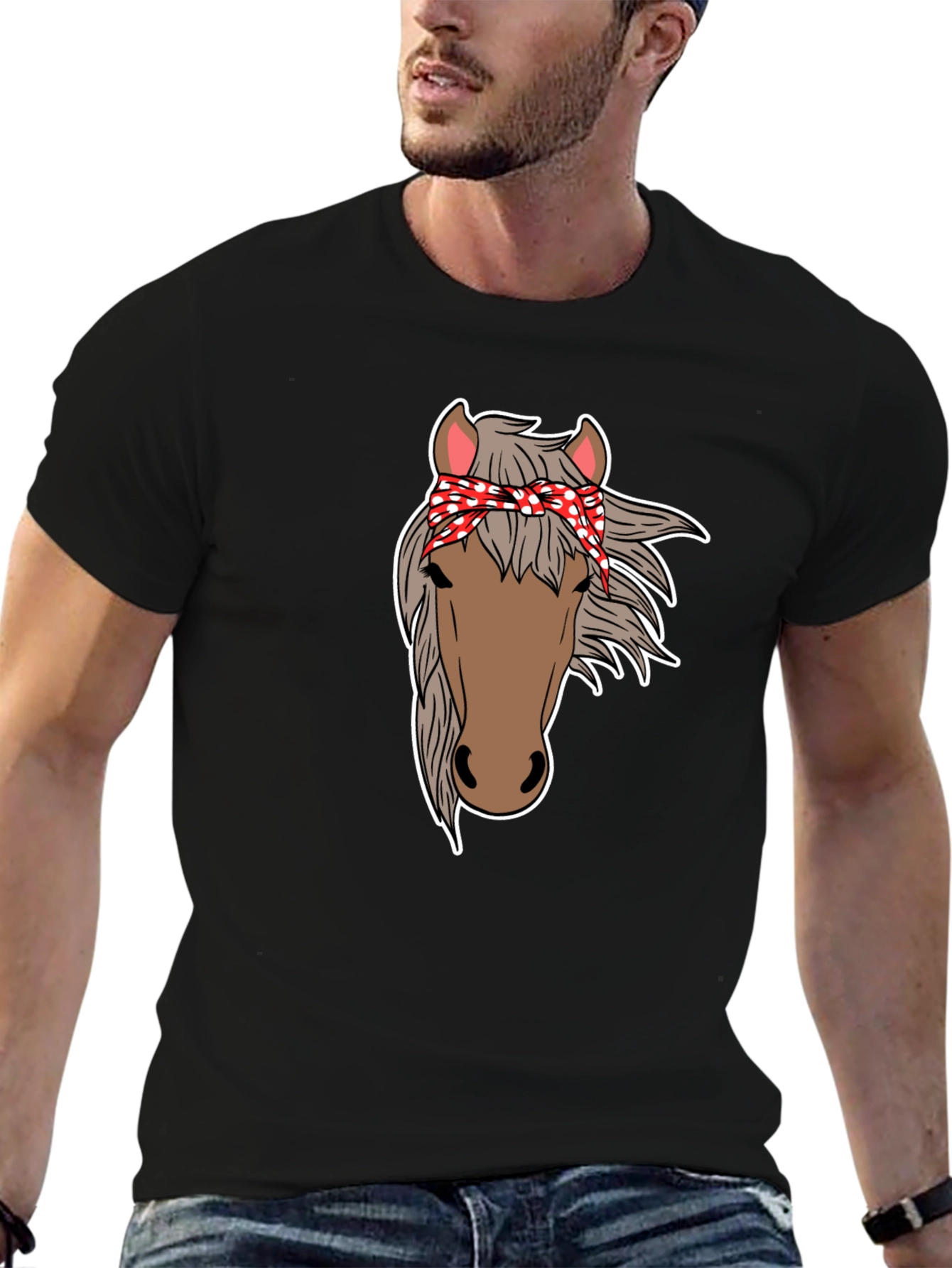 Horse with Bandana Graphic Tee
