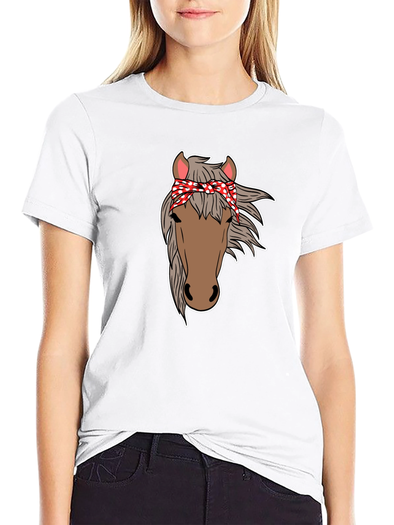 Horse with Bandana Graphic Tee
