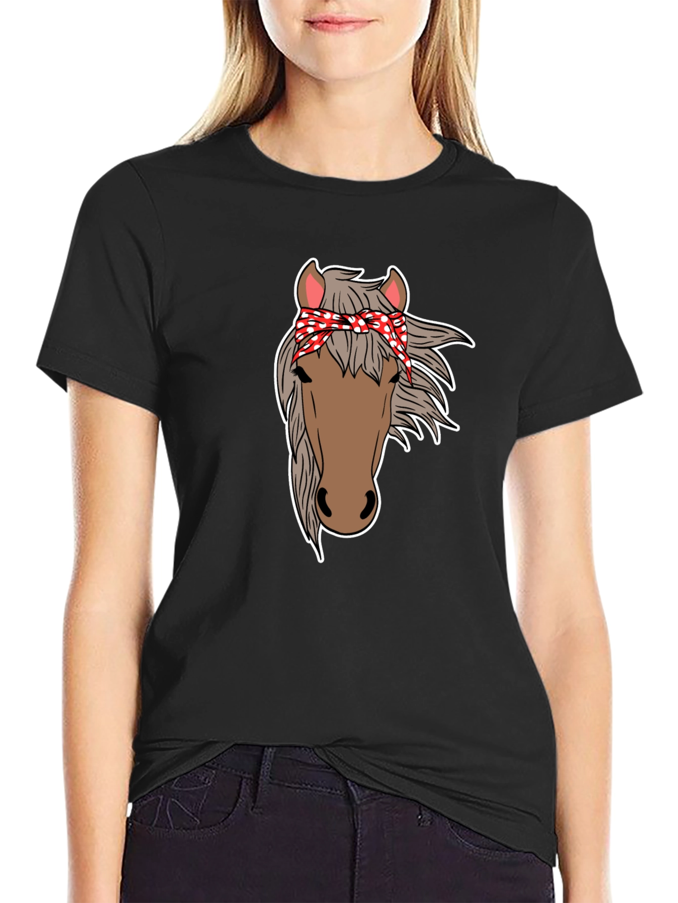 Horse with Bandana Graphic Tee