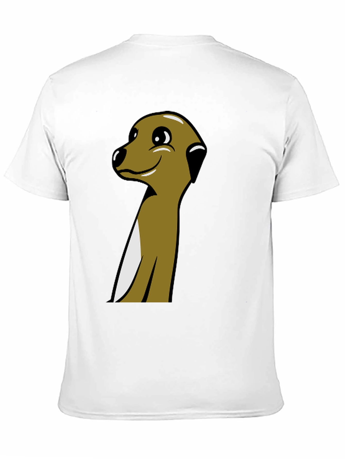 Meerkat Cartoon Graphic Tee - Black
