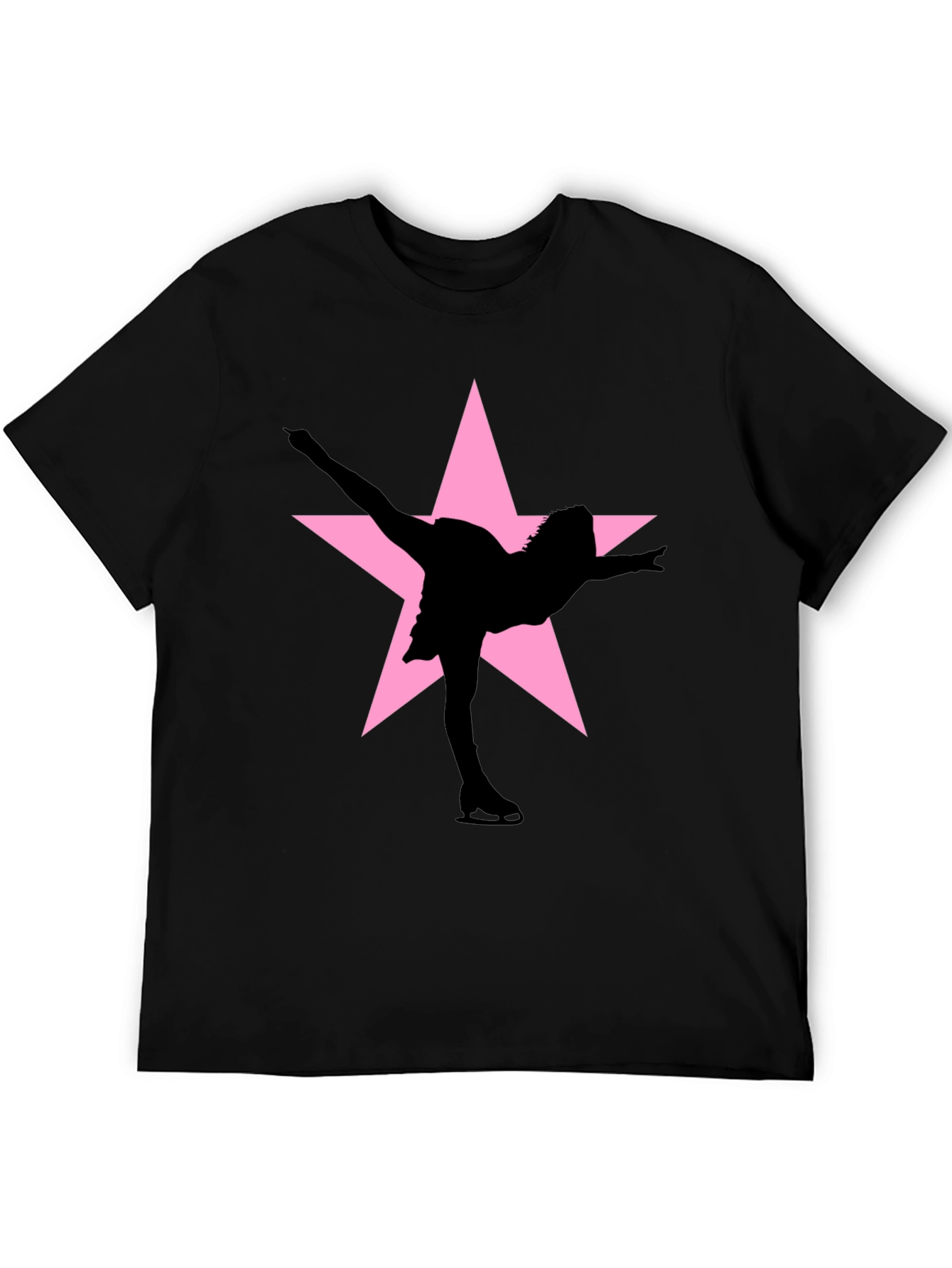 Ice Skating Star T-Shirt - Black