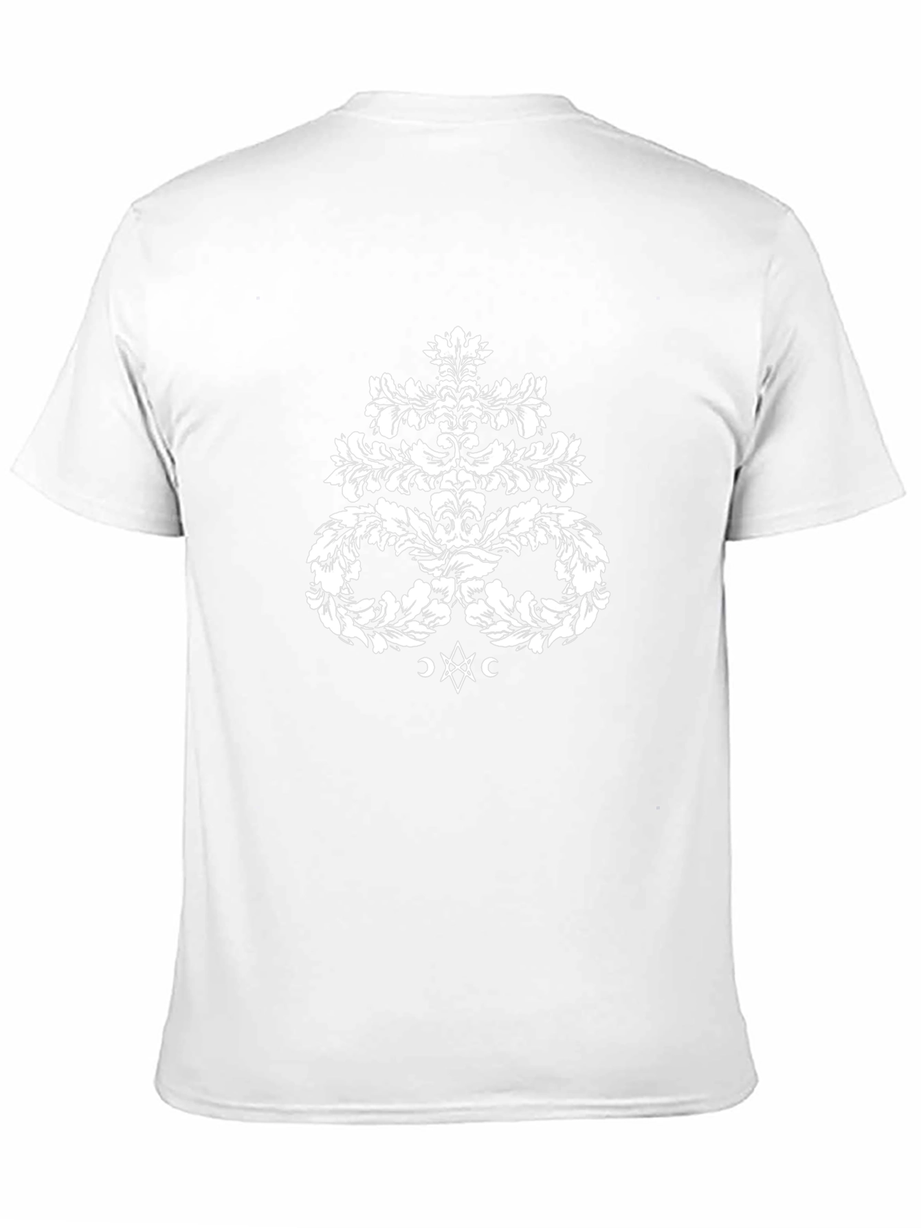 Elegant Damask Print Black T-Shirt