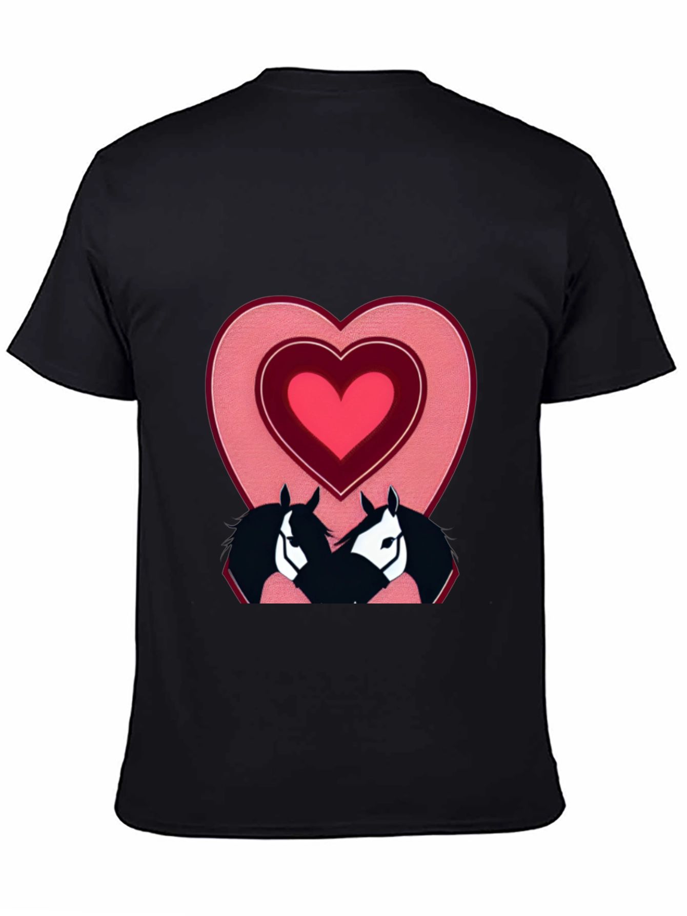 Horse Lovers T-Shirt with Heart Design