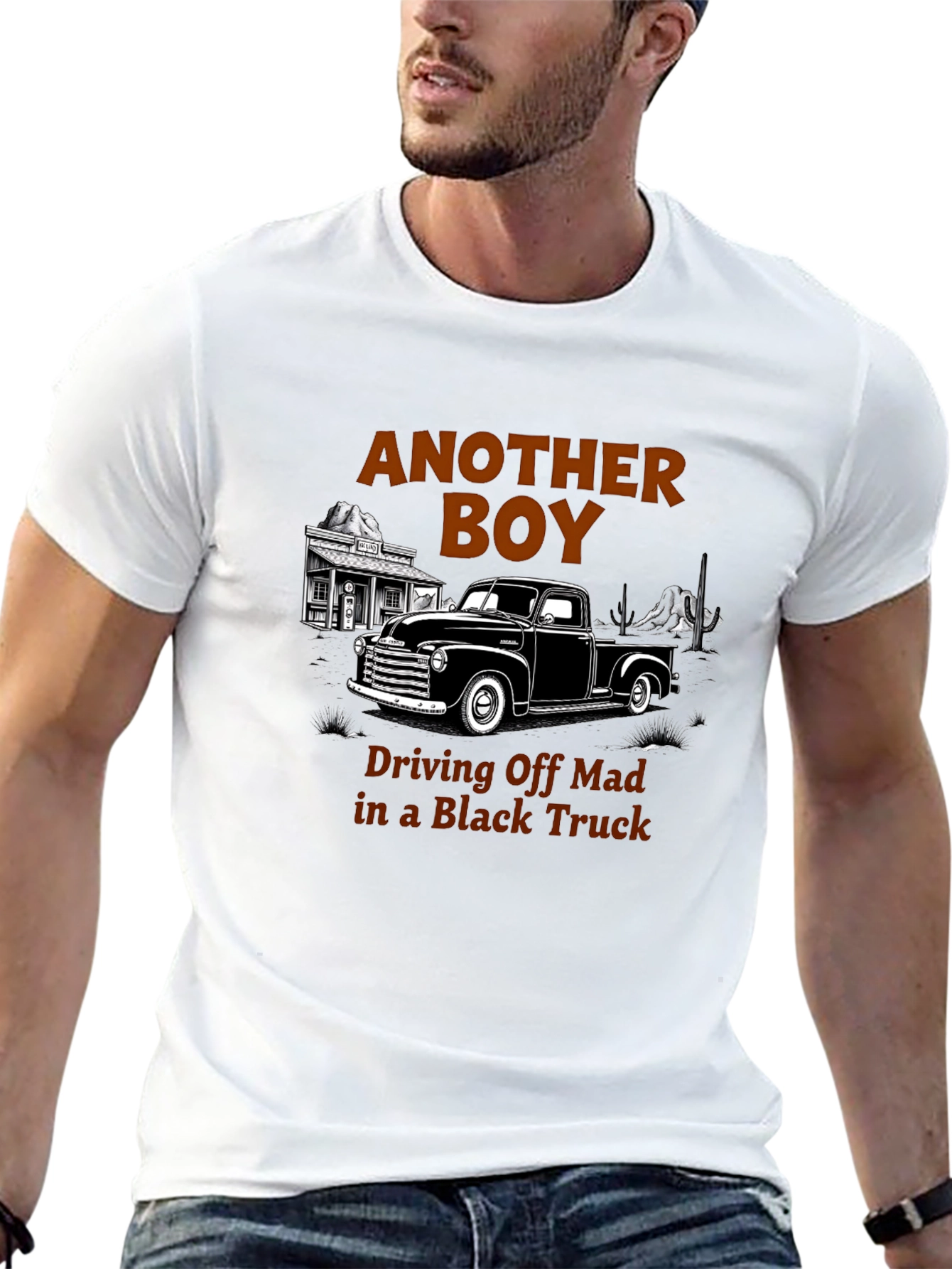 Black Truck T-Shirt - Another Boy Driving Off Mad