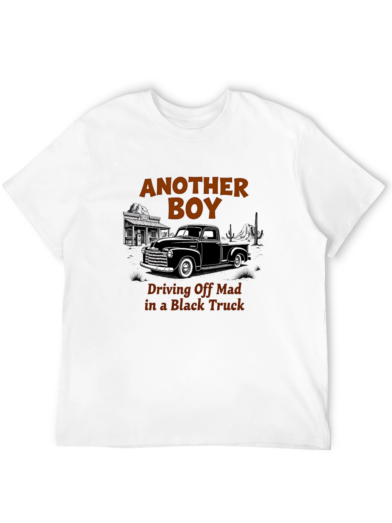 Black Truck T-Shirt - Another Boy Driving Off Mad