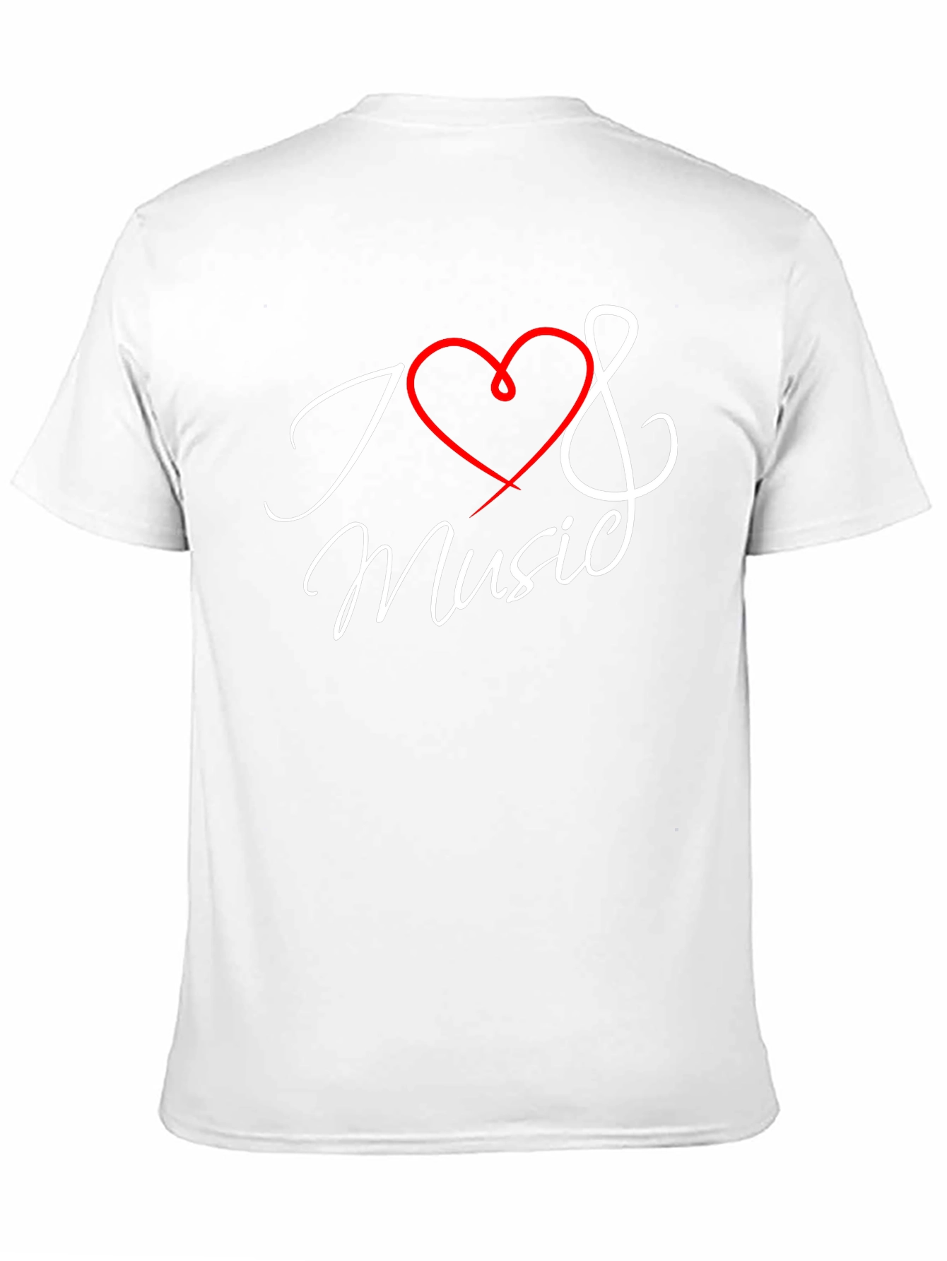 I Love Music Graphic Black T-Shirt