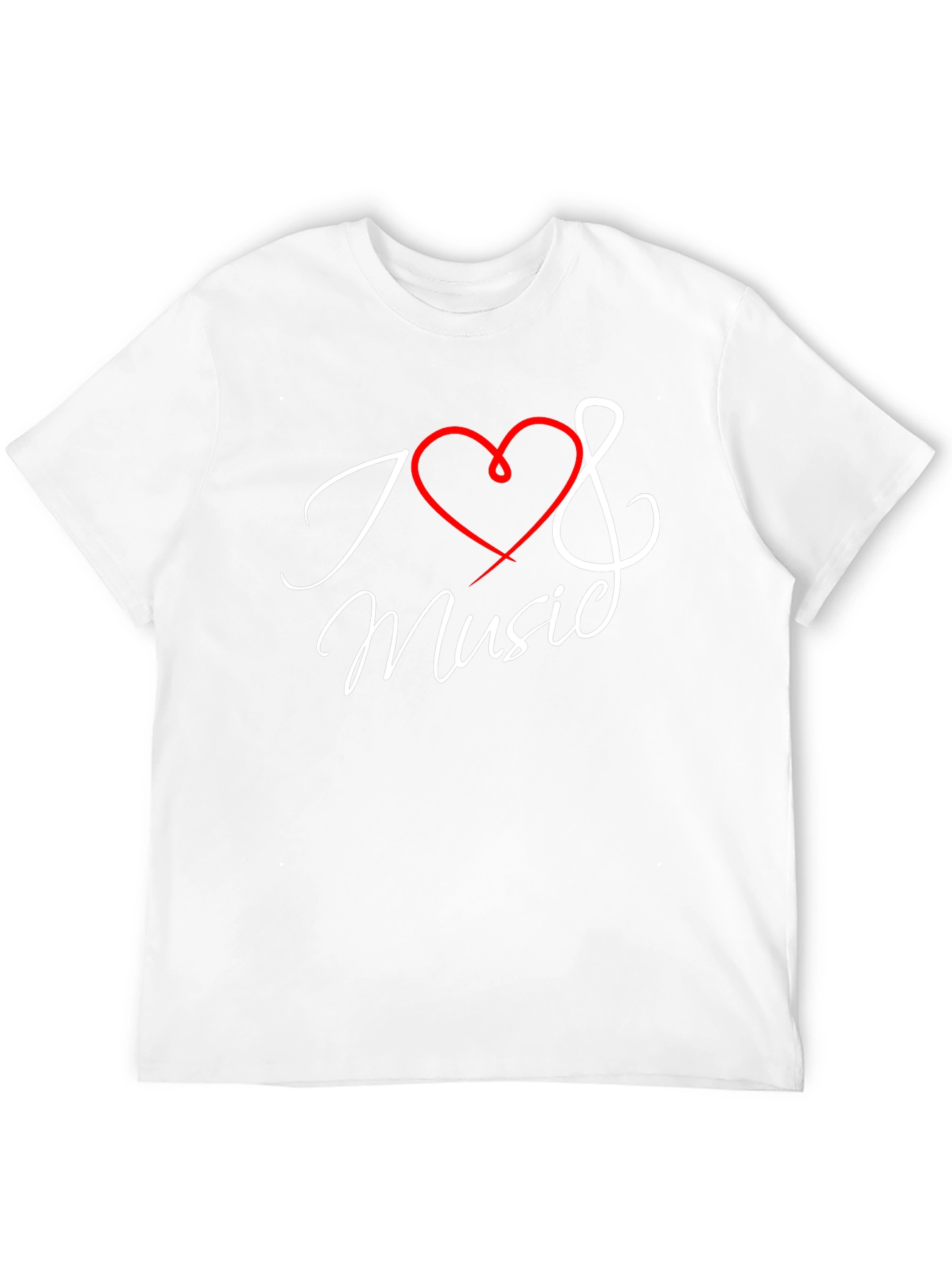 I Love Music Graphic Black T-Shirt