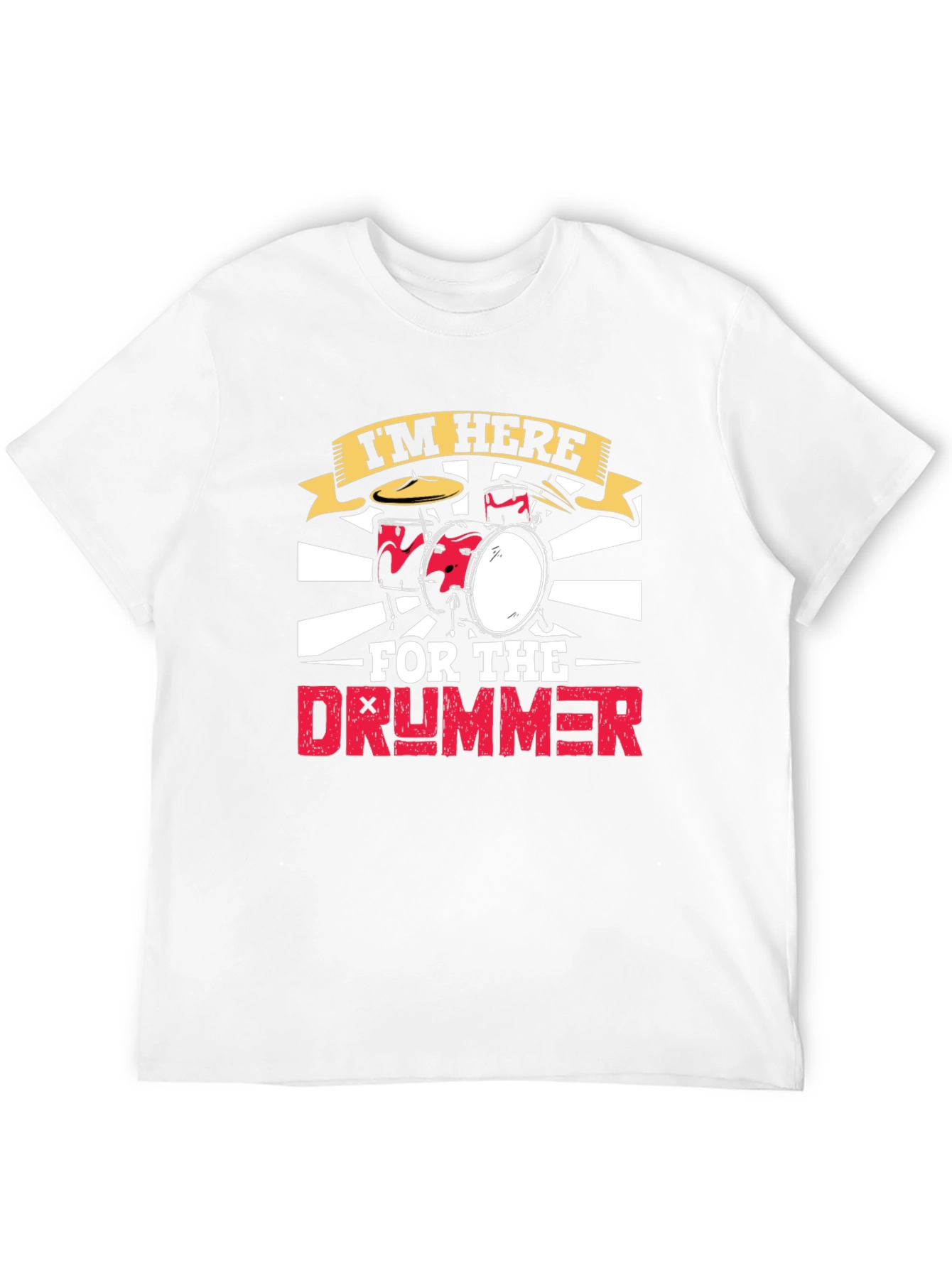 Im Here For The Drummer Black T-Shirt