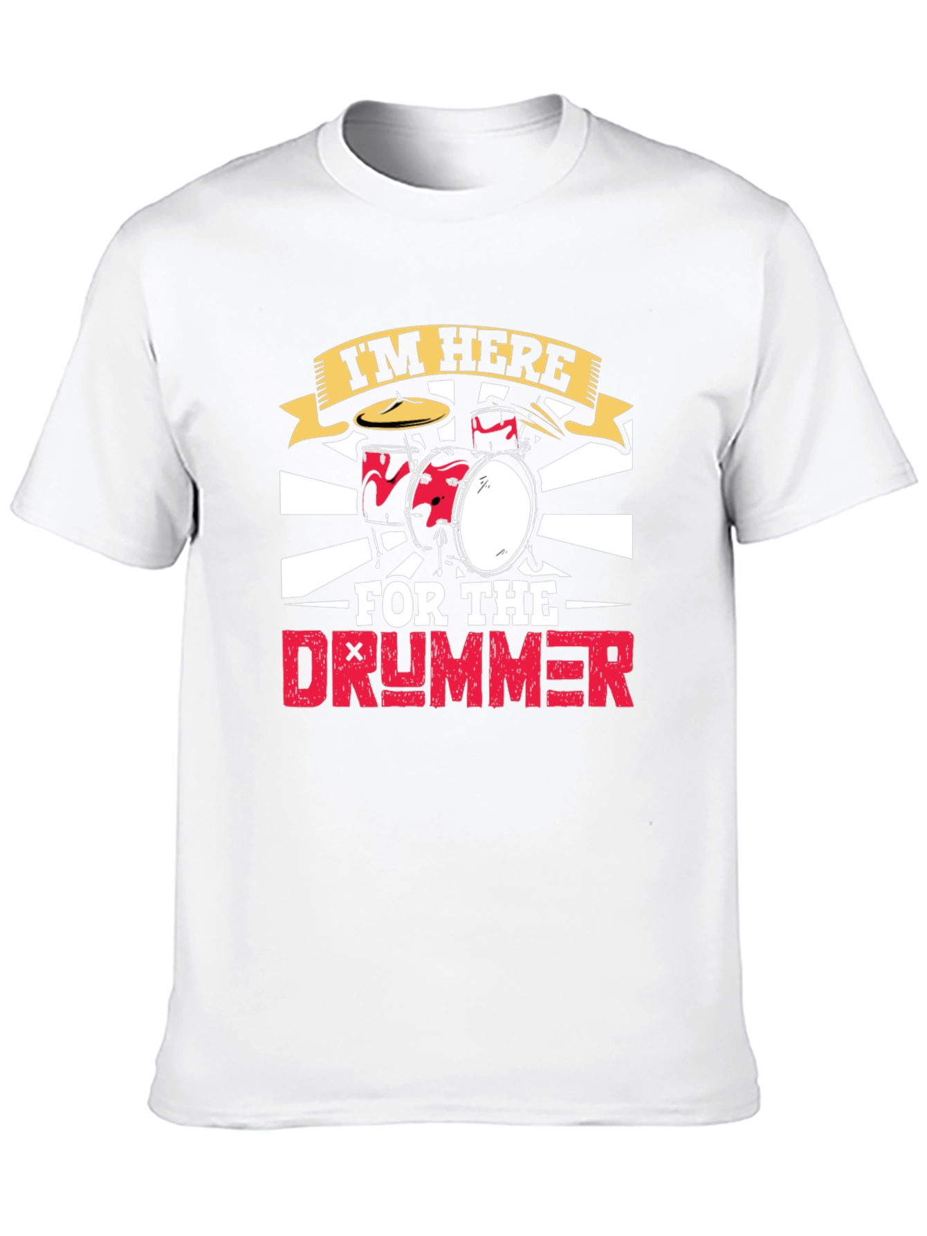 Im Here For The Drummer Black T-Shirt