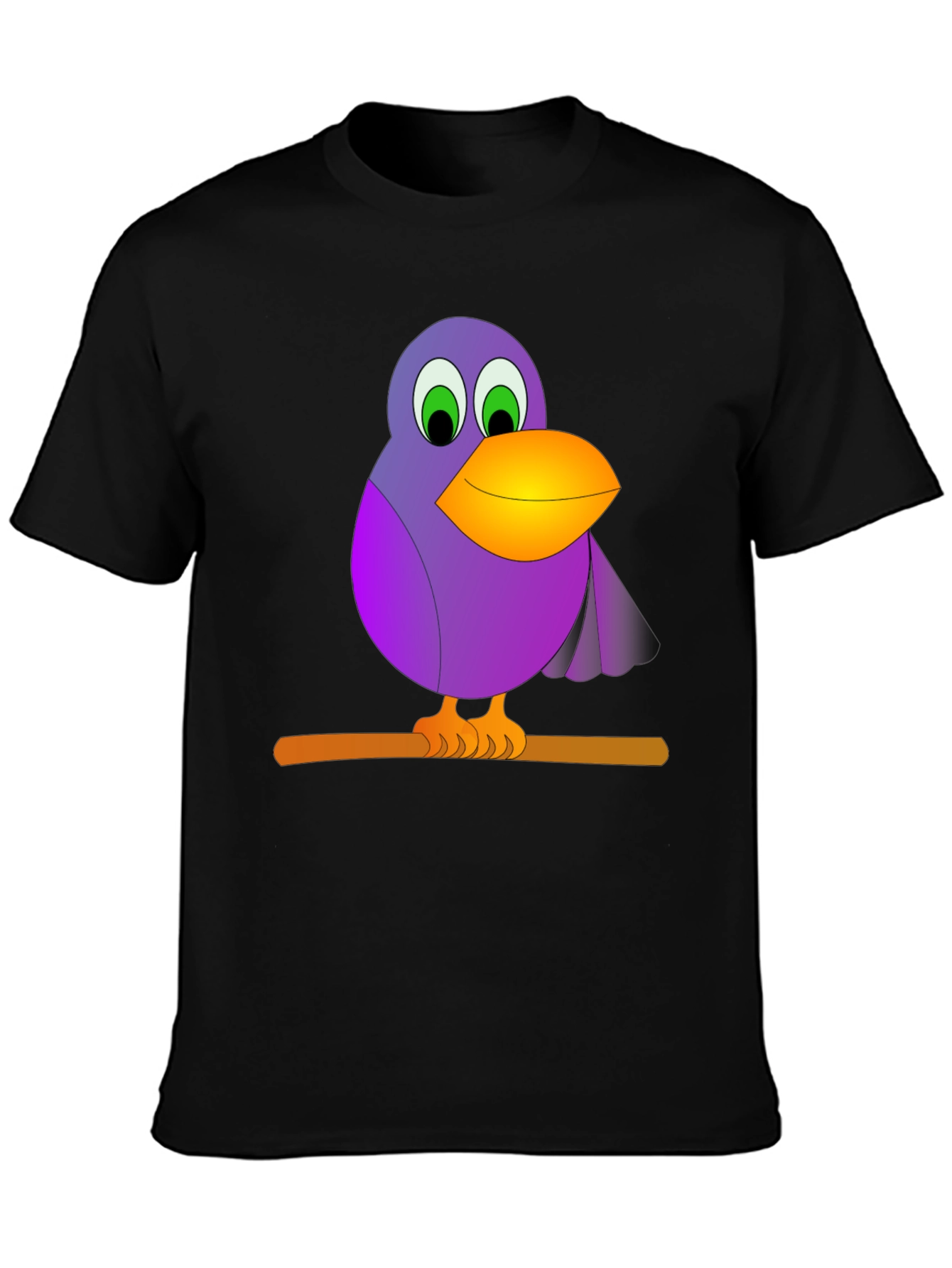 Bird on Branch Graphic Tee - Black T-Shirt