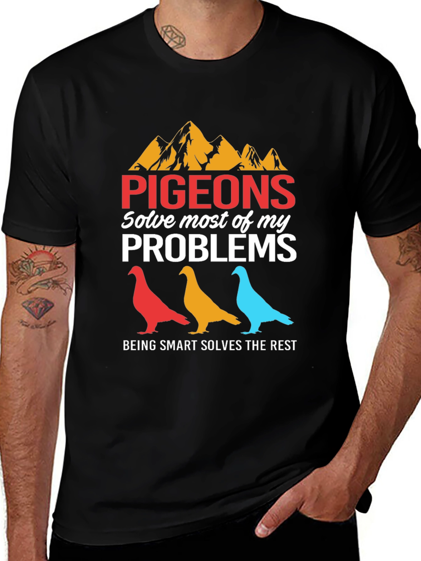 Pigeons Solve My Problems Graphic Tee