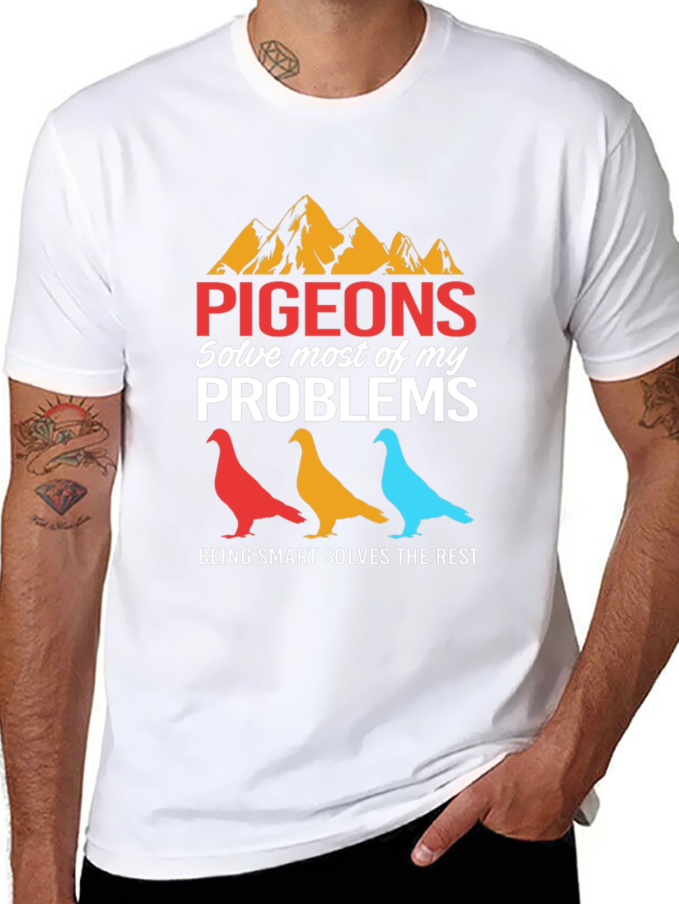 Pigeons Solve My Problems Graphic Tee