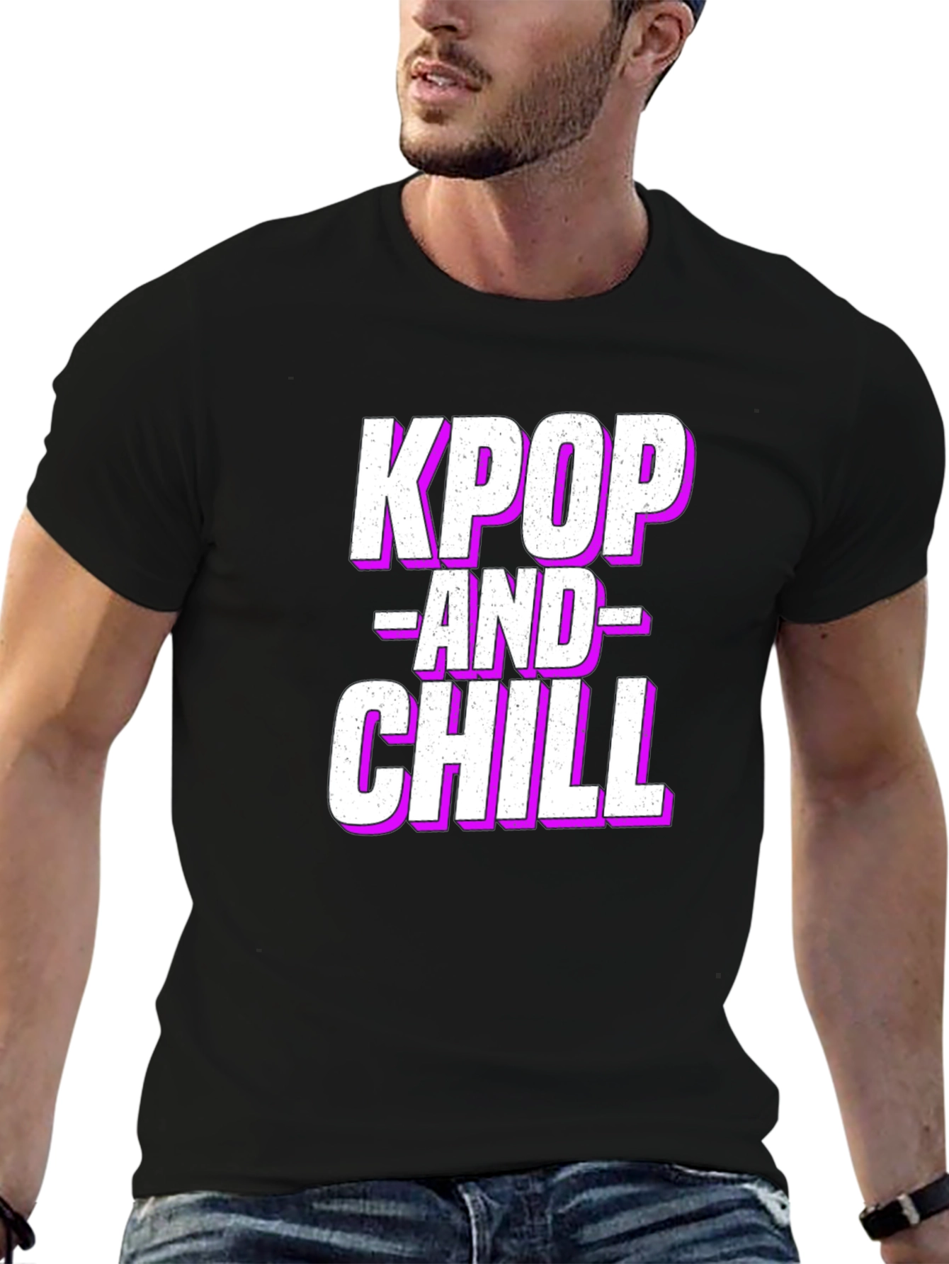 Kpop and Chill Graphic Tee - Stylish Trendy Shirt