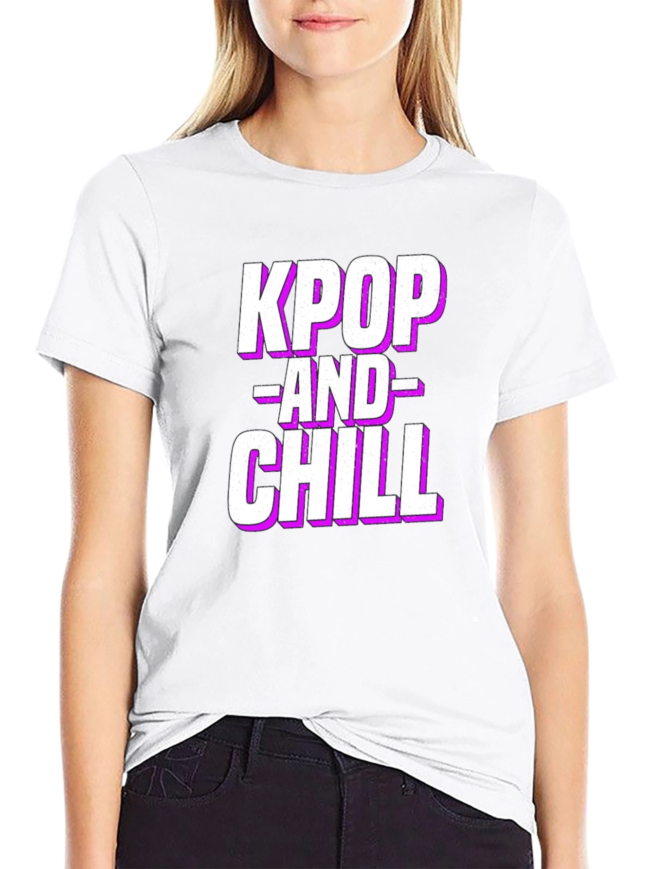 Kpop and Chill Graphic Tee - Stylish Trendy Shirt