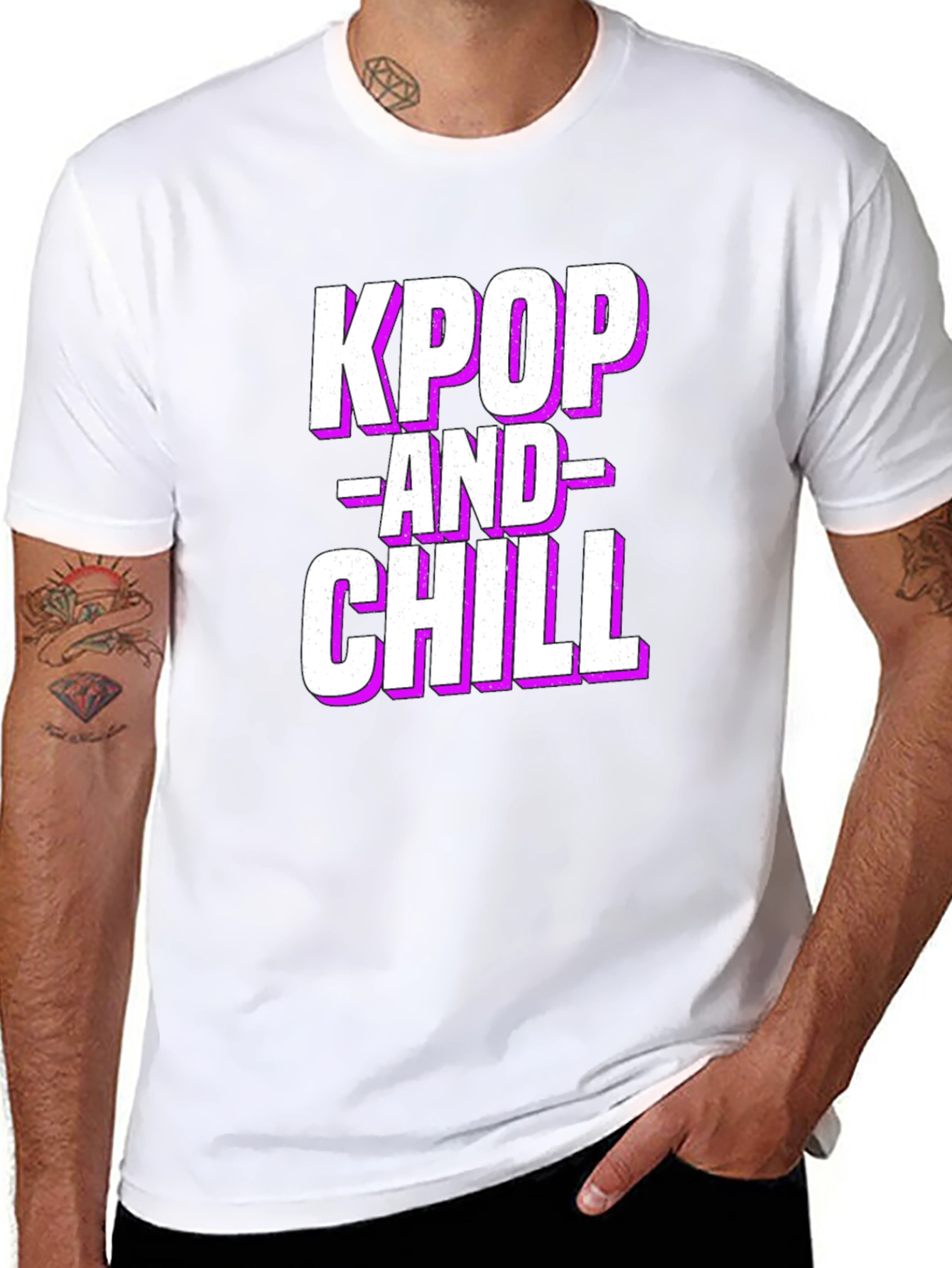 Kpop and Chill Graphic Tee - Stylish Trendy Shirt