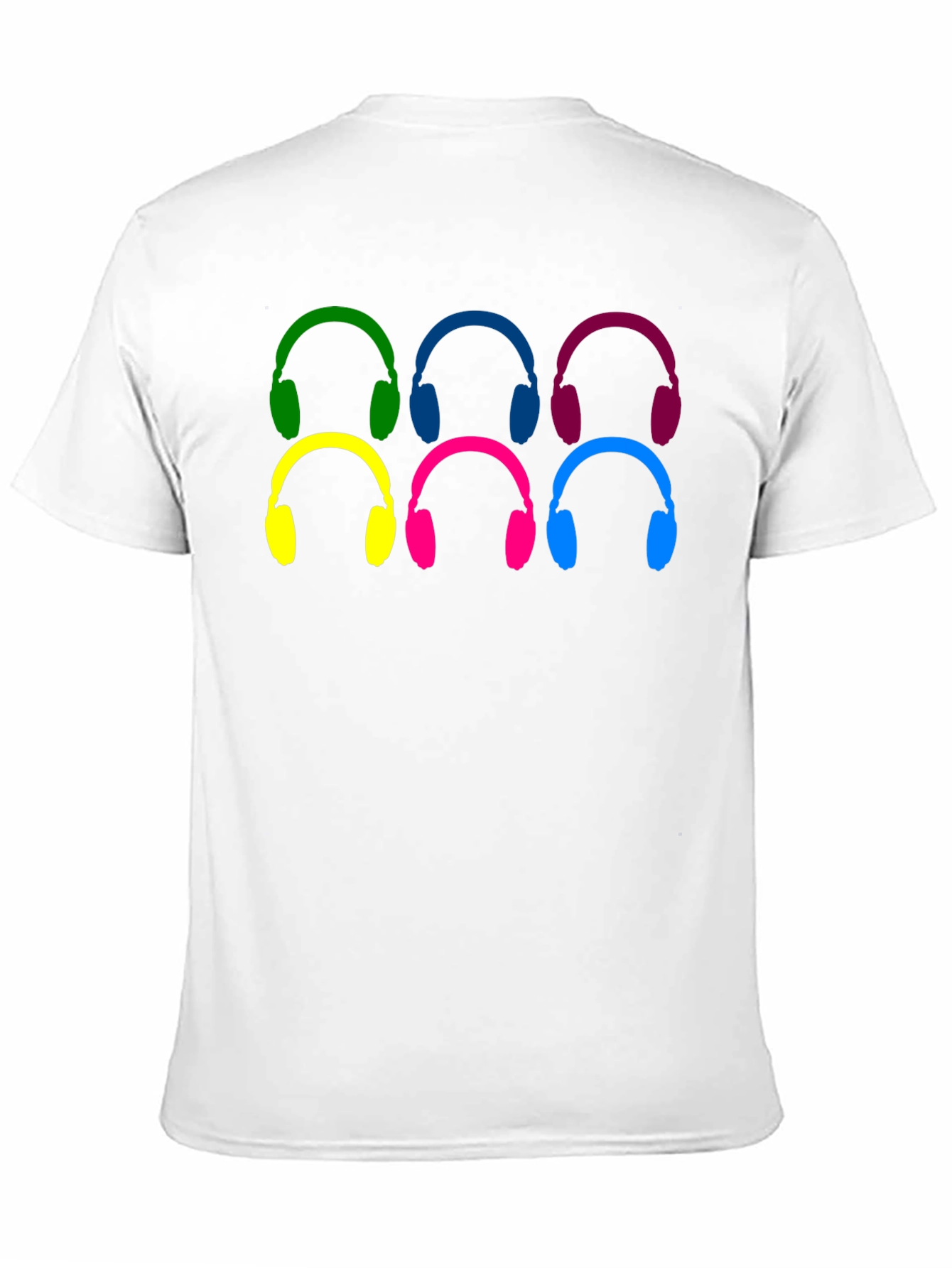 Colorful Headphone Graphic T-Shirt