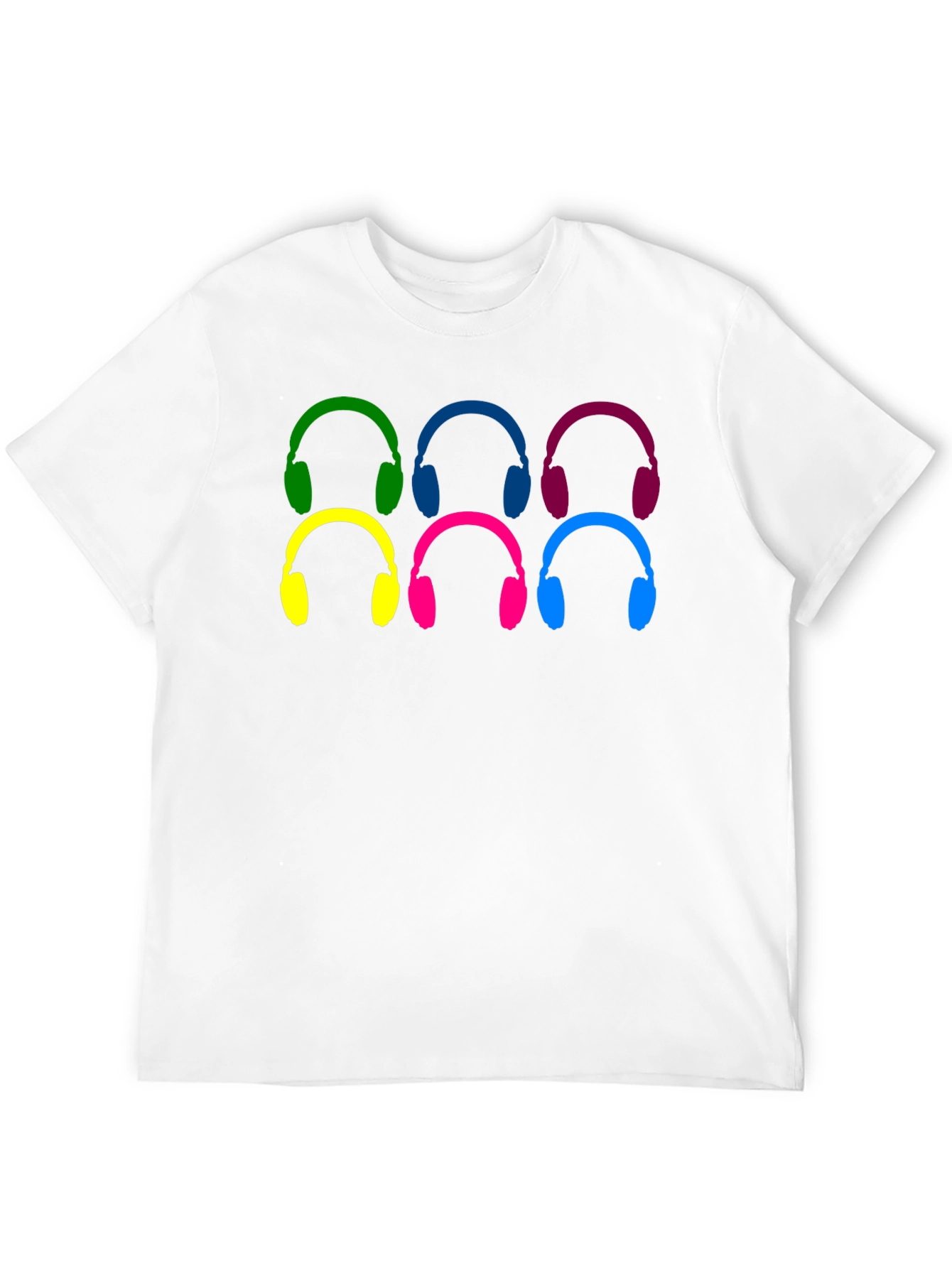 Colorful Headphone Graphic T-Shirt