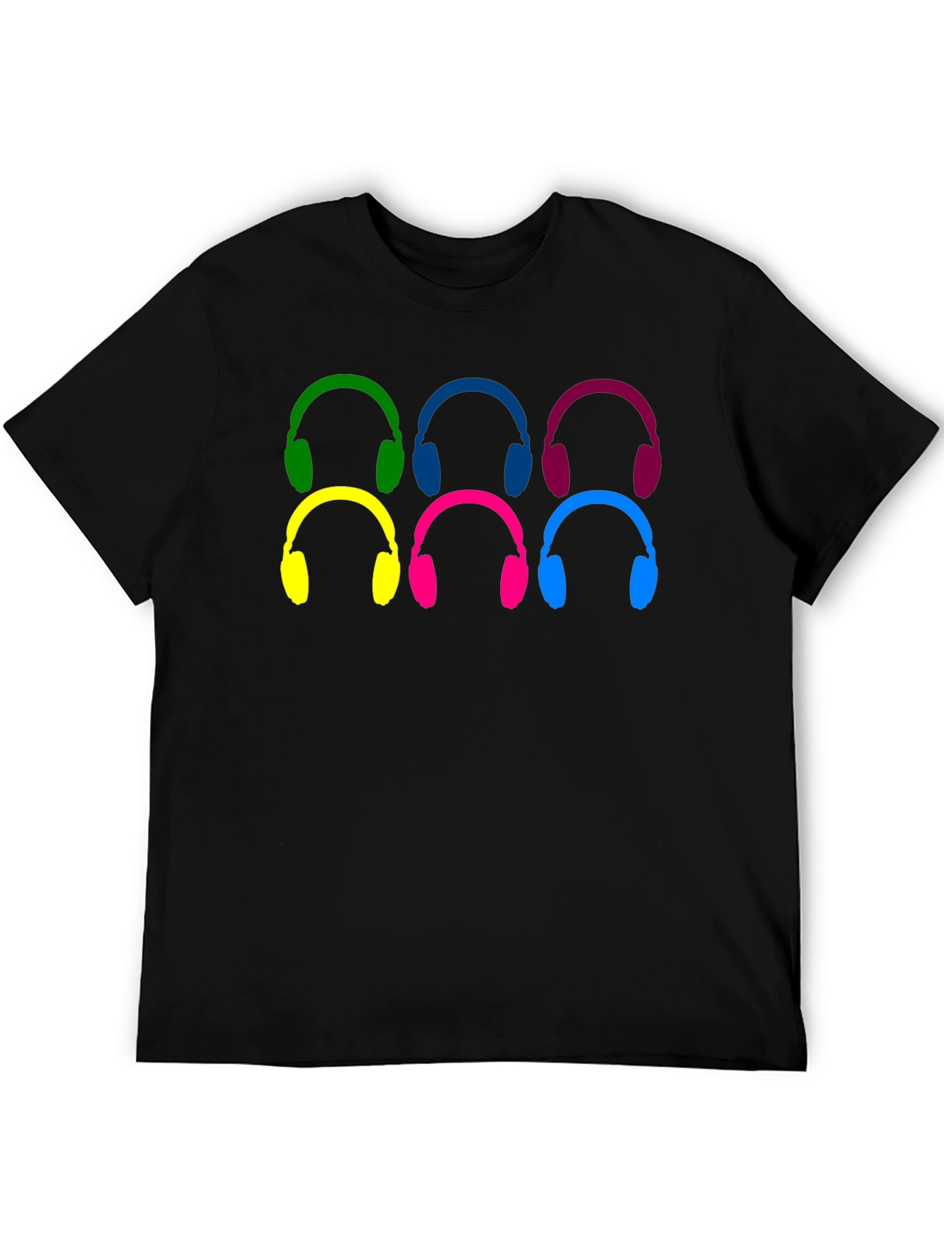 Colorful Headphone Graphic T-Shirt