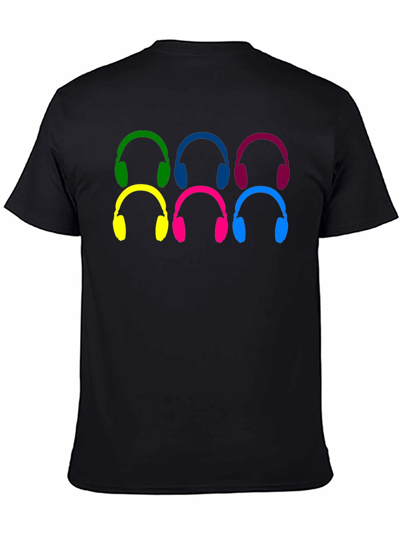 Colorful Headphone Graphic T-Shirt