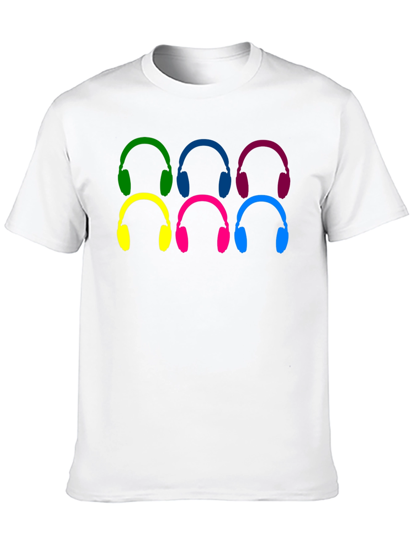 Colorful Headphone Graphic T-Shirt