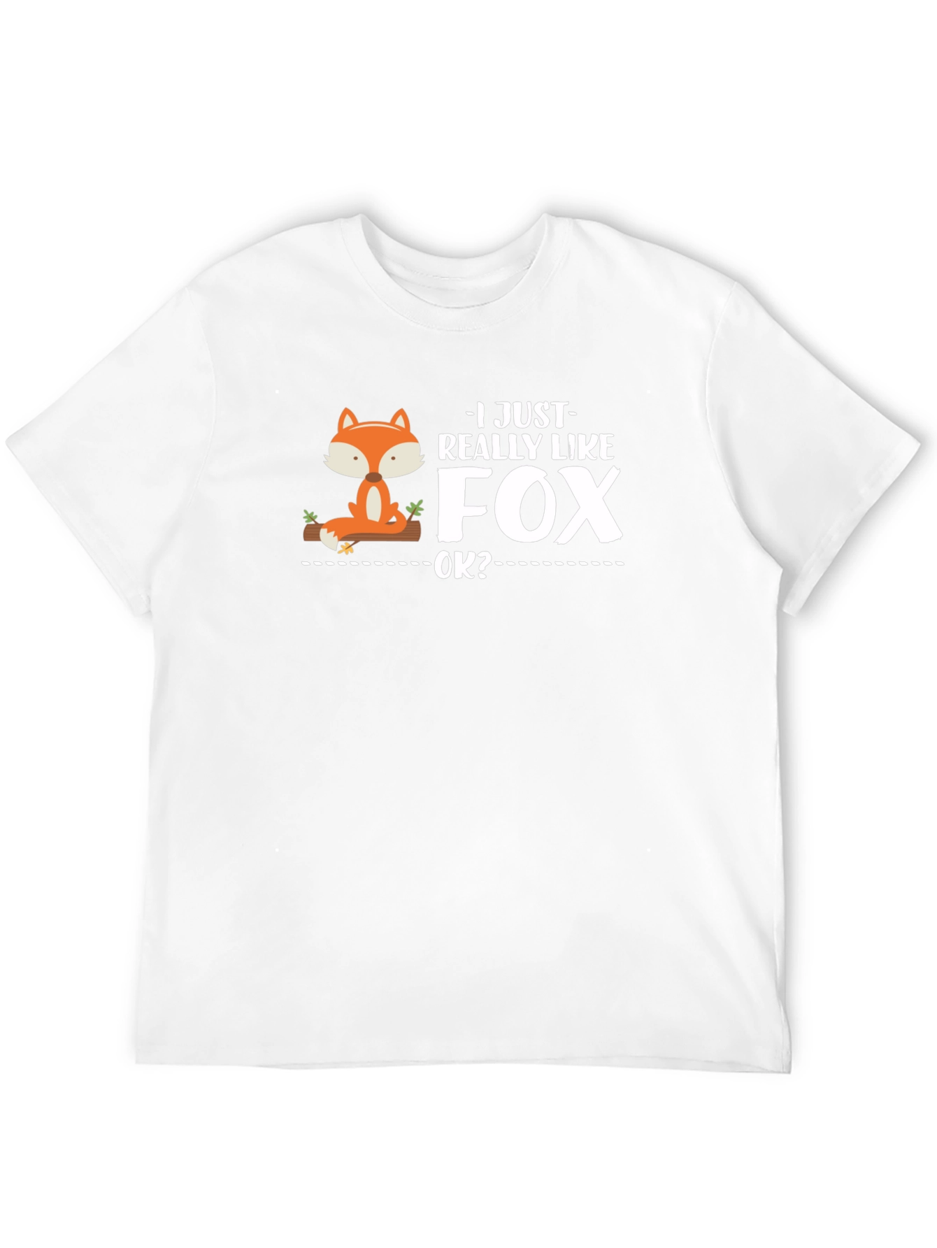 I Just Really Like Fox OK? Mens Black T-Shirt