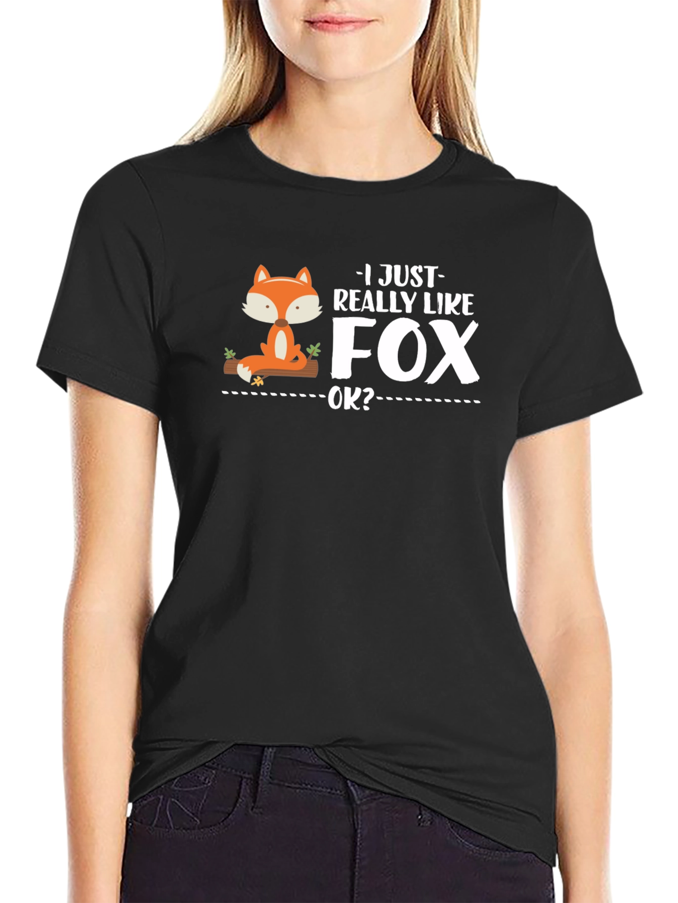I Just Really Like Fox OK? Mens Black T-Shirt