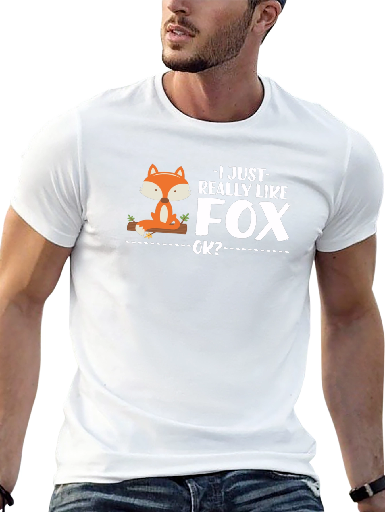 I Just Really Like Fox OK? Mens Black T-Shirt