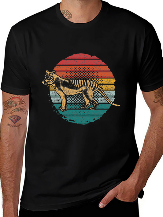 Retro Thylacine T-Shirt - Vintage Tasmanian Tiger Tee