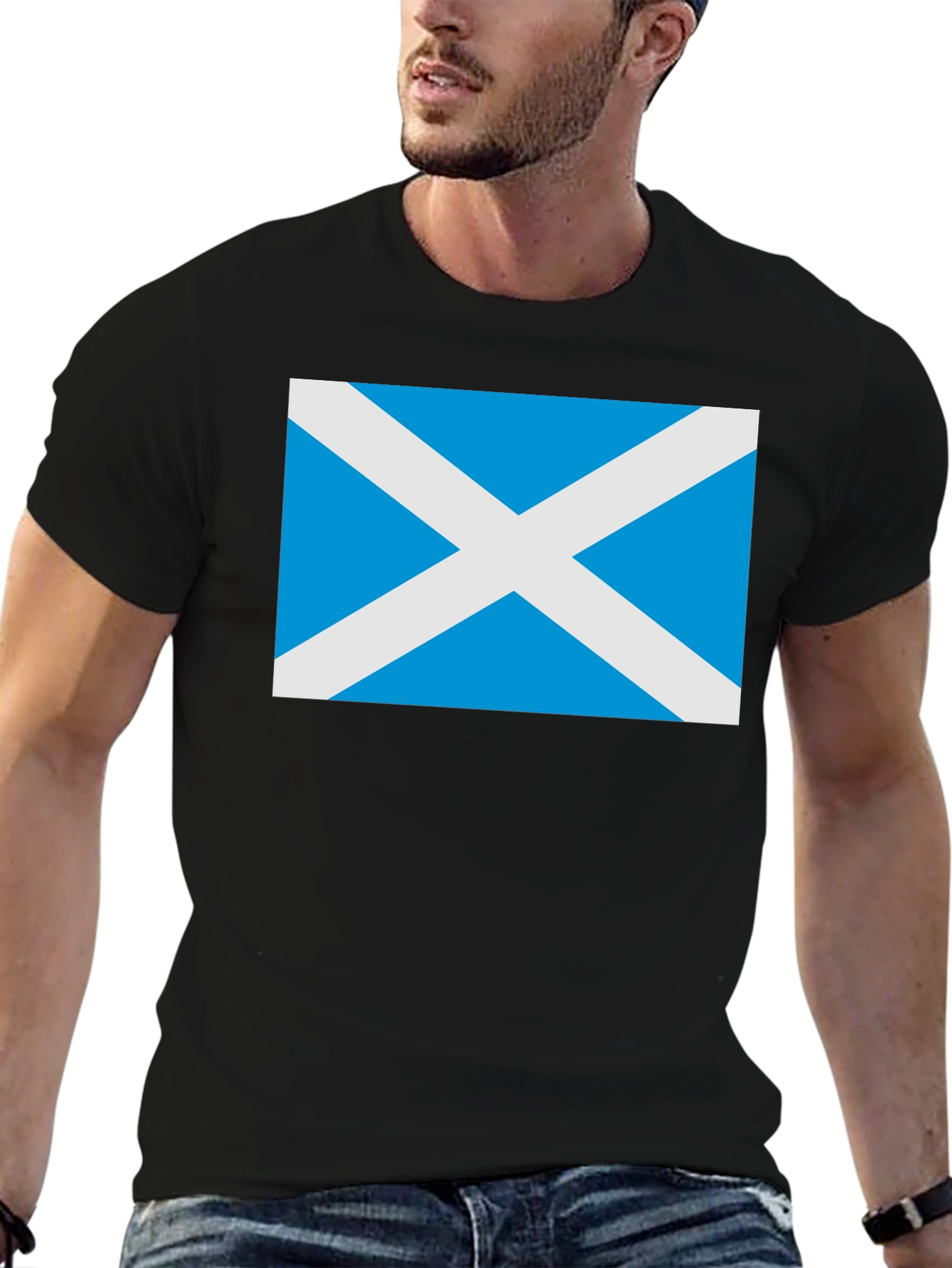 Scotland Flag Graphic T-Shirt - Black