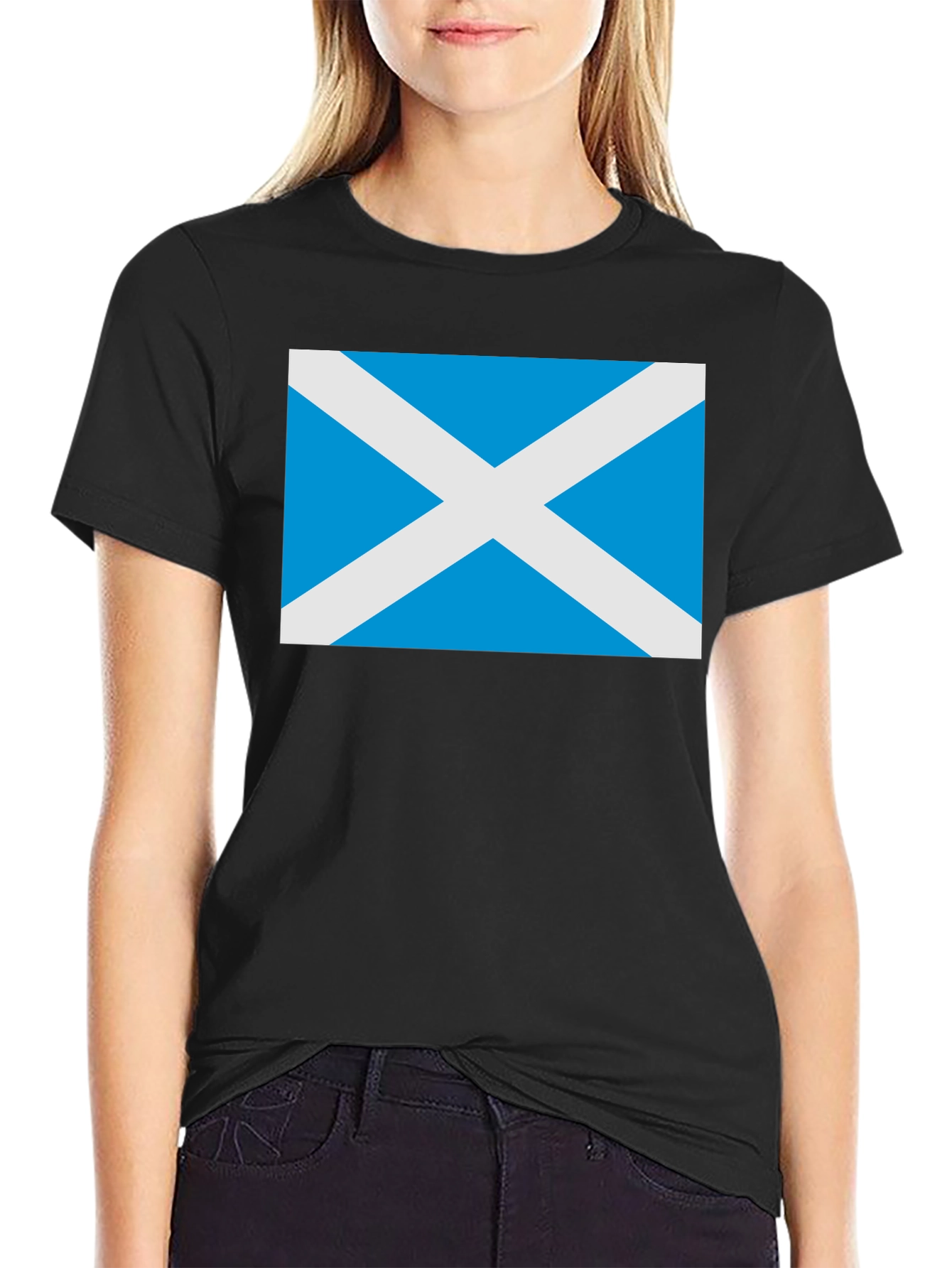 Scotland Flag Graphic T-Shirt - Black