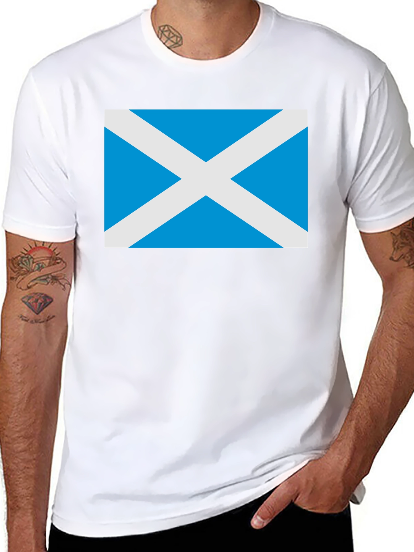 Scotland Flag Graphic T-Shirt - Black